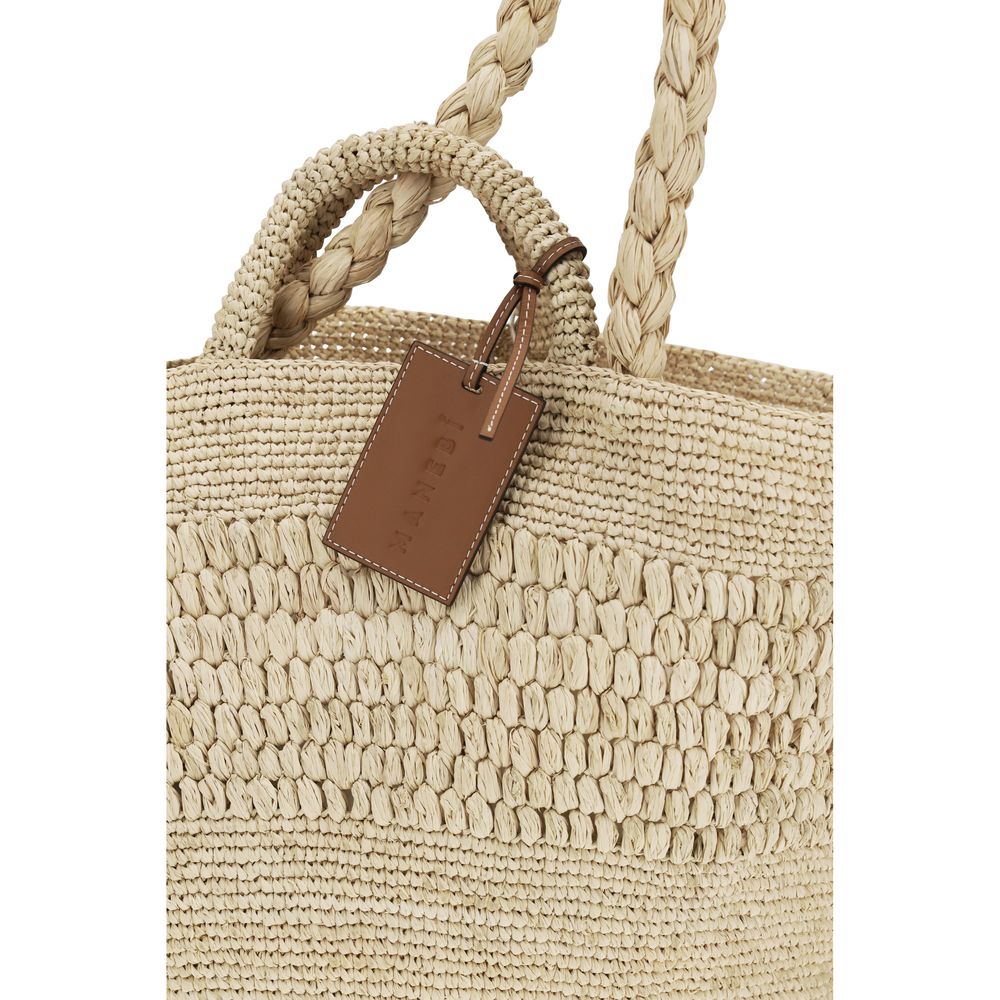 Manebi Beige Raffia Handbag | Regal Royce