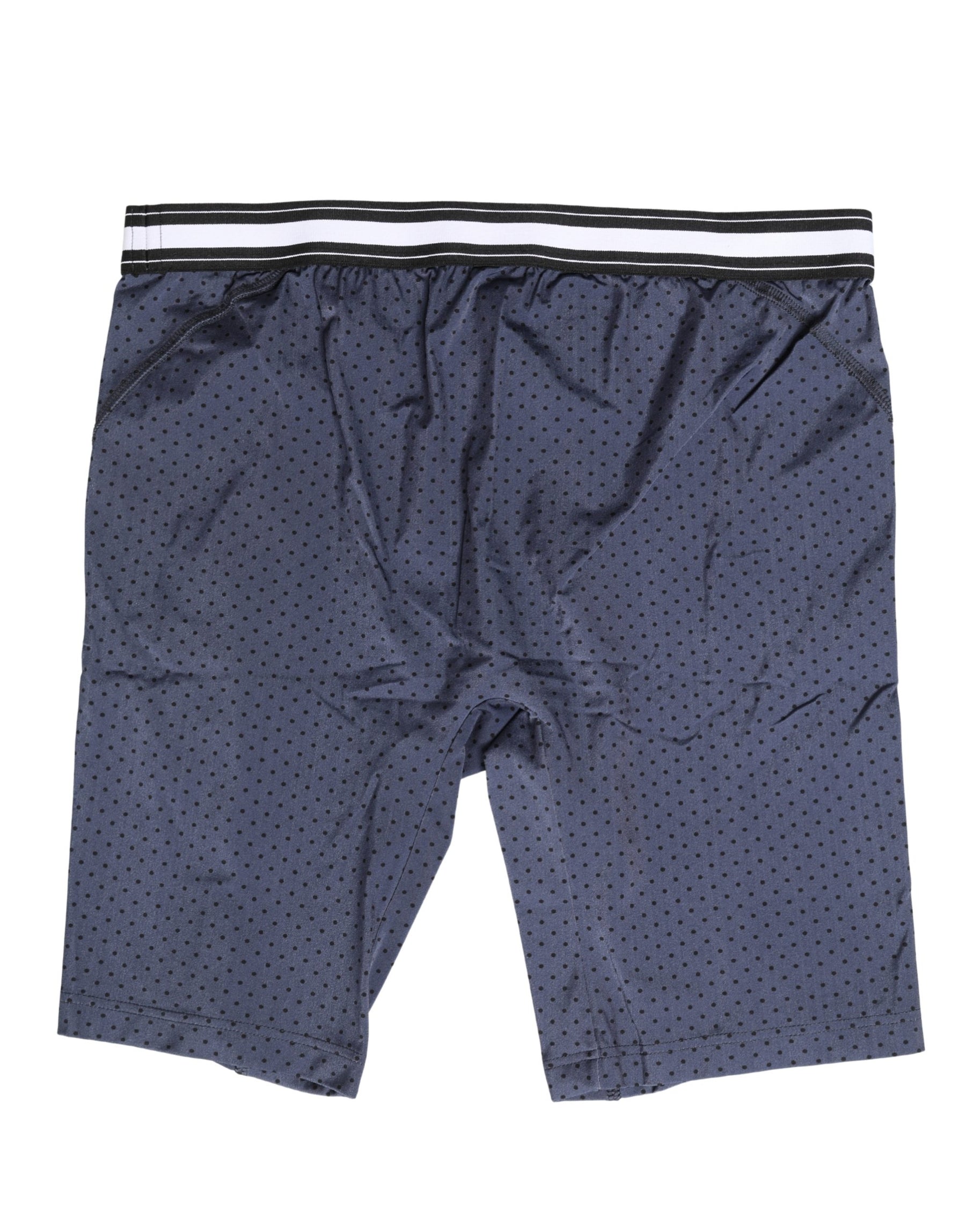 Dolce & Gabbana Dark Blue Polka Dots Men Bike Shorts Underwear | Regal Royce