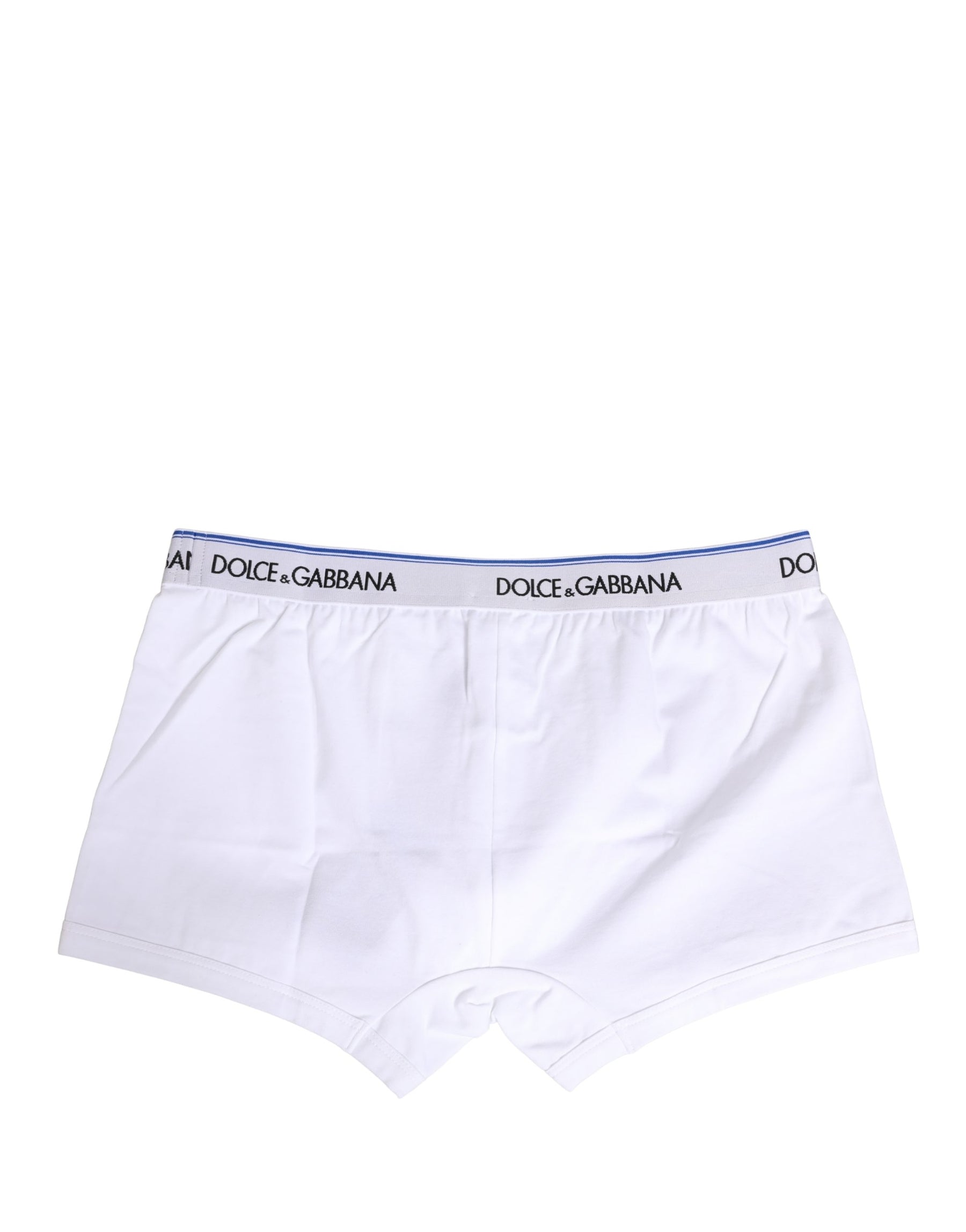 Dolce & Gabbana White Logo Waistband Regular Boxer Underwear | Regal Royce
