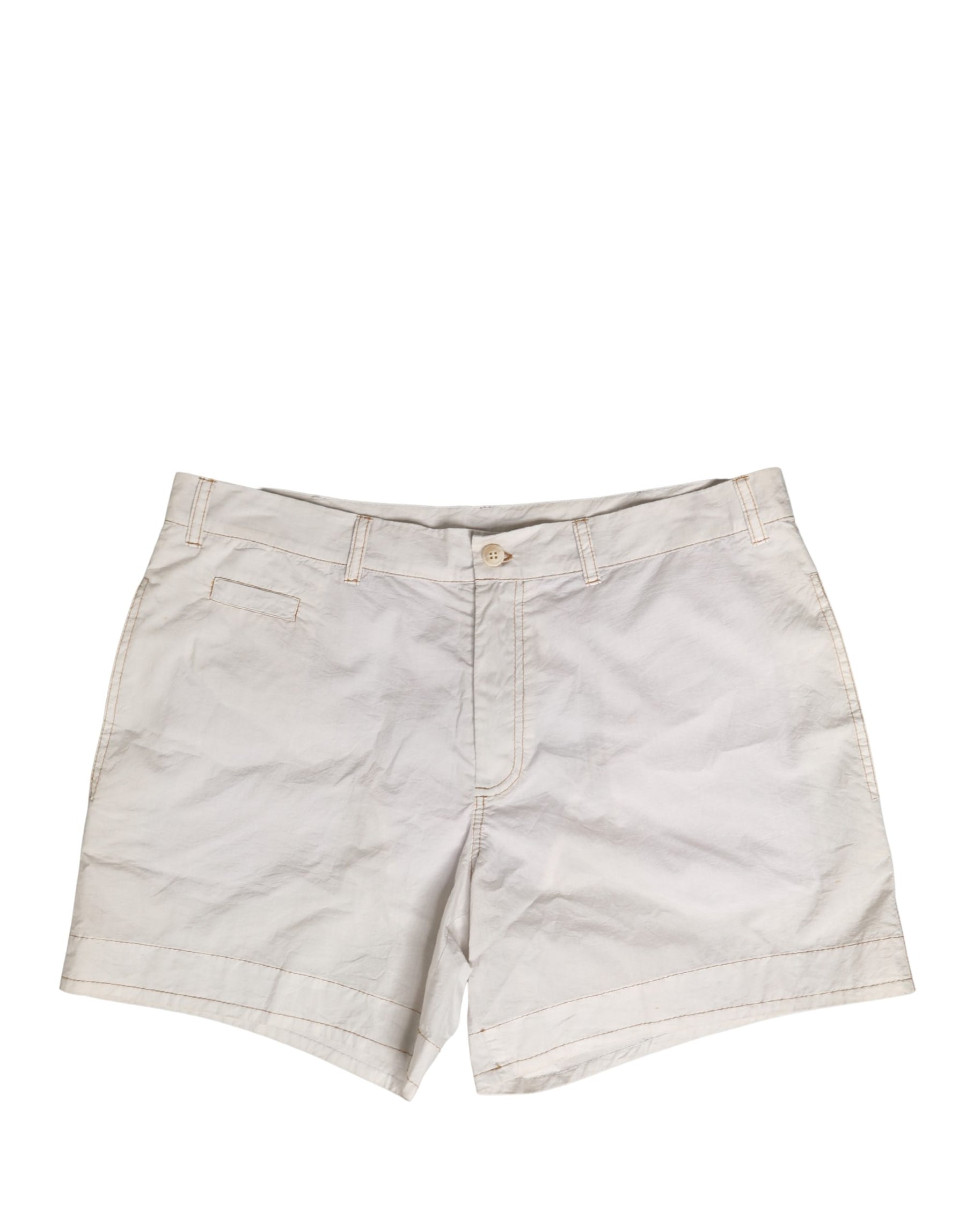 Dolce & Gabbana White Cotton Mid Waist Chino Bermuda Shorts | Regal Royce