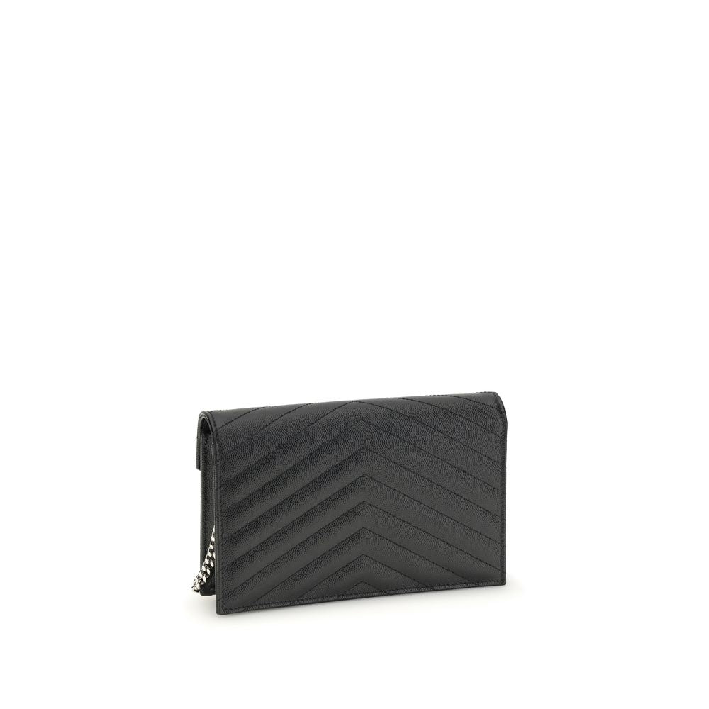 Saint Laurent Black Calf Leather Bos Taurus Wallet | Regal Royce