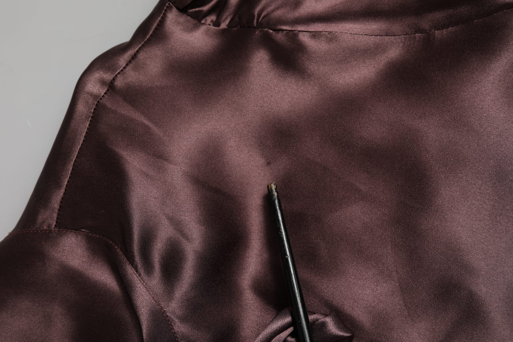 Dolce & Gabbana Violet Satin Long Sleeve Ascot Tie Shirt  Top | Regal Royce