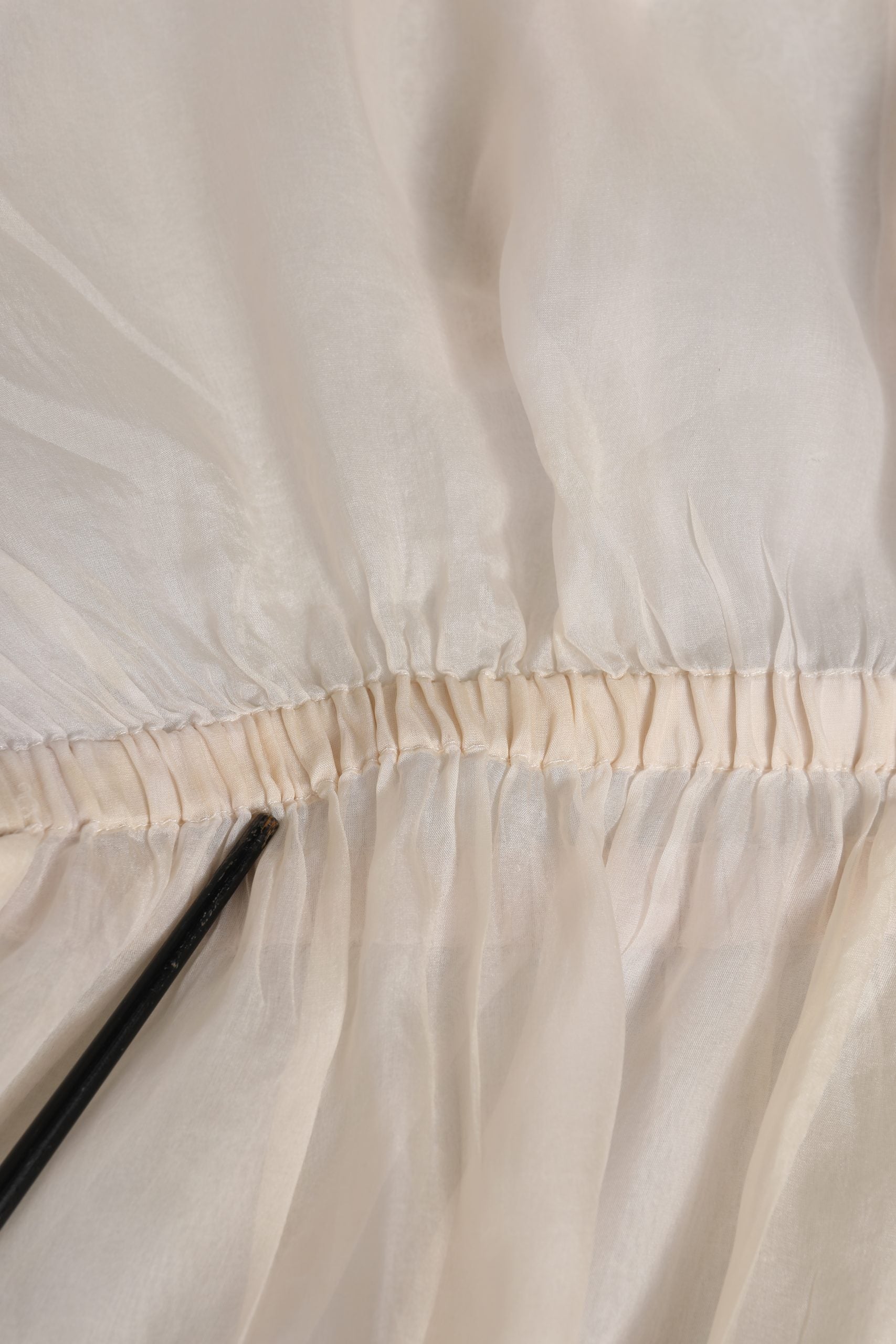 Dolce & Gabbana White Silk Cotton Ascot Collar Blouse Top | Regal Royce