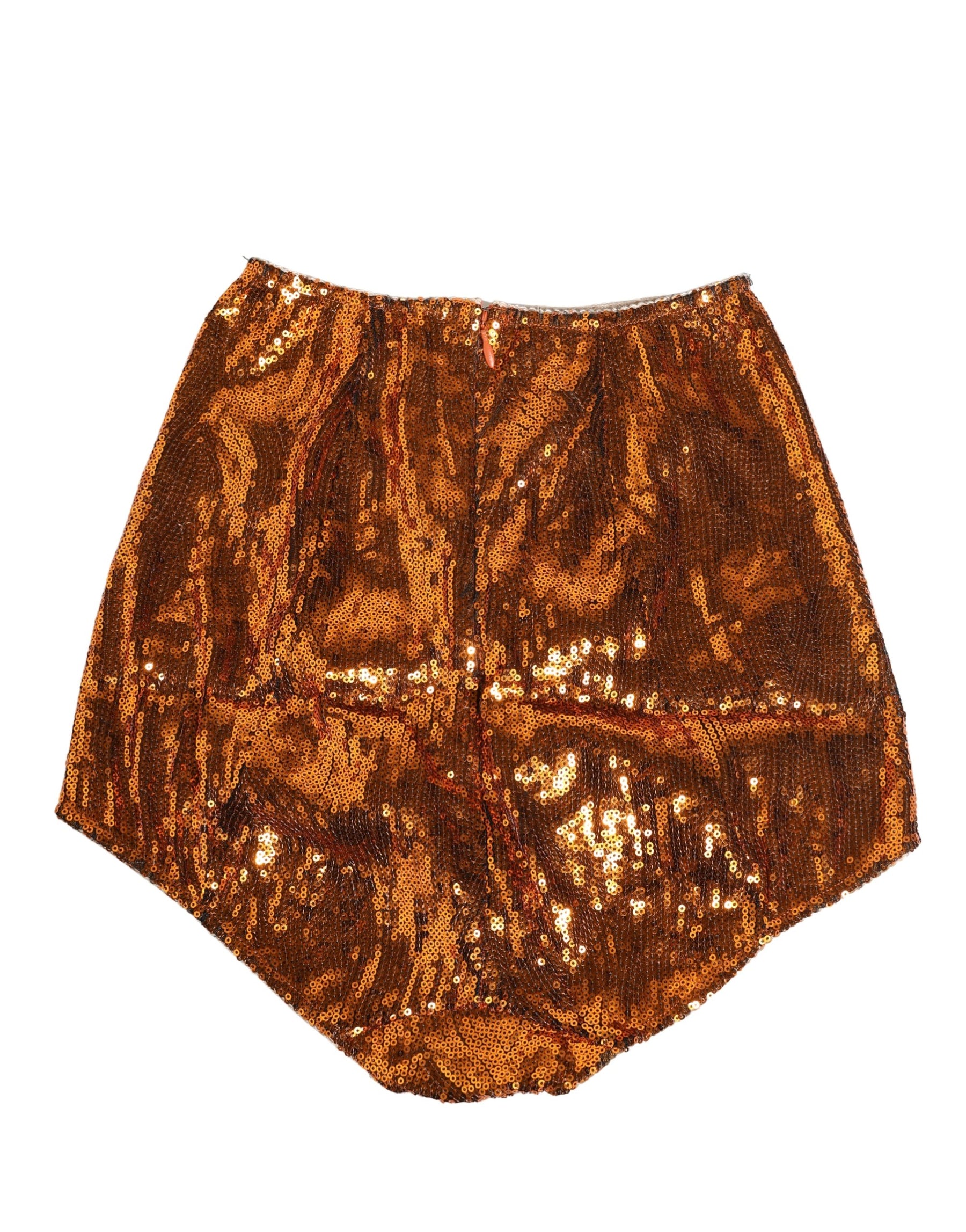Dolce & Gabbana Orange Sequin Nylon High Waist Girdle Underwear | Regal Royce