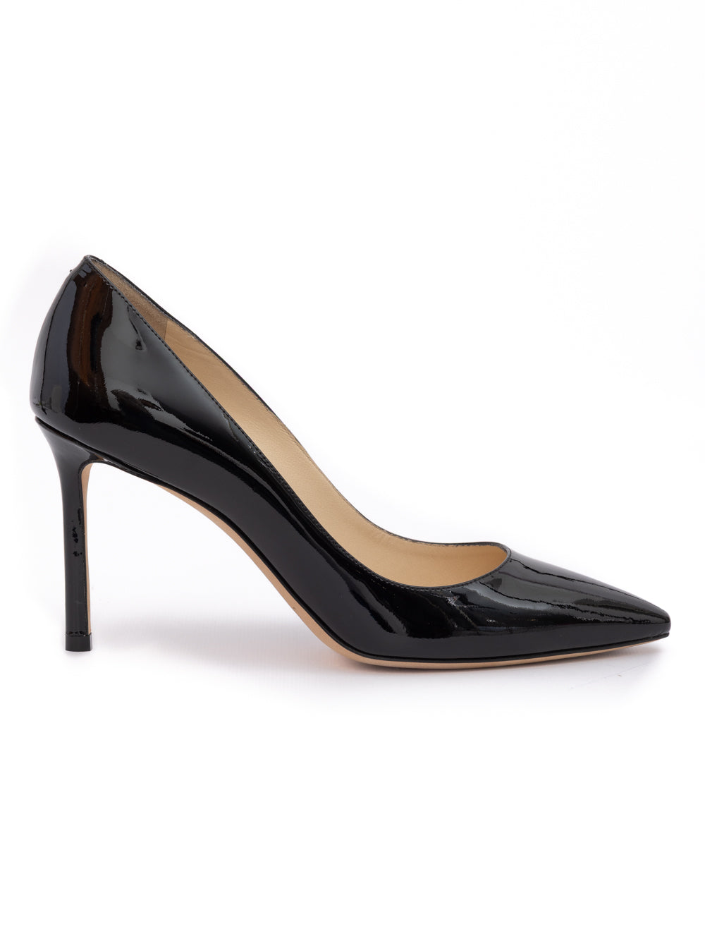Jimmy Choo Black Patent Leather Romy 85 Pumps | Regal Royce