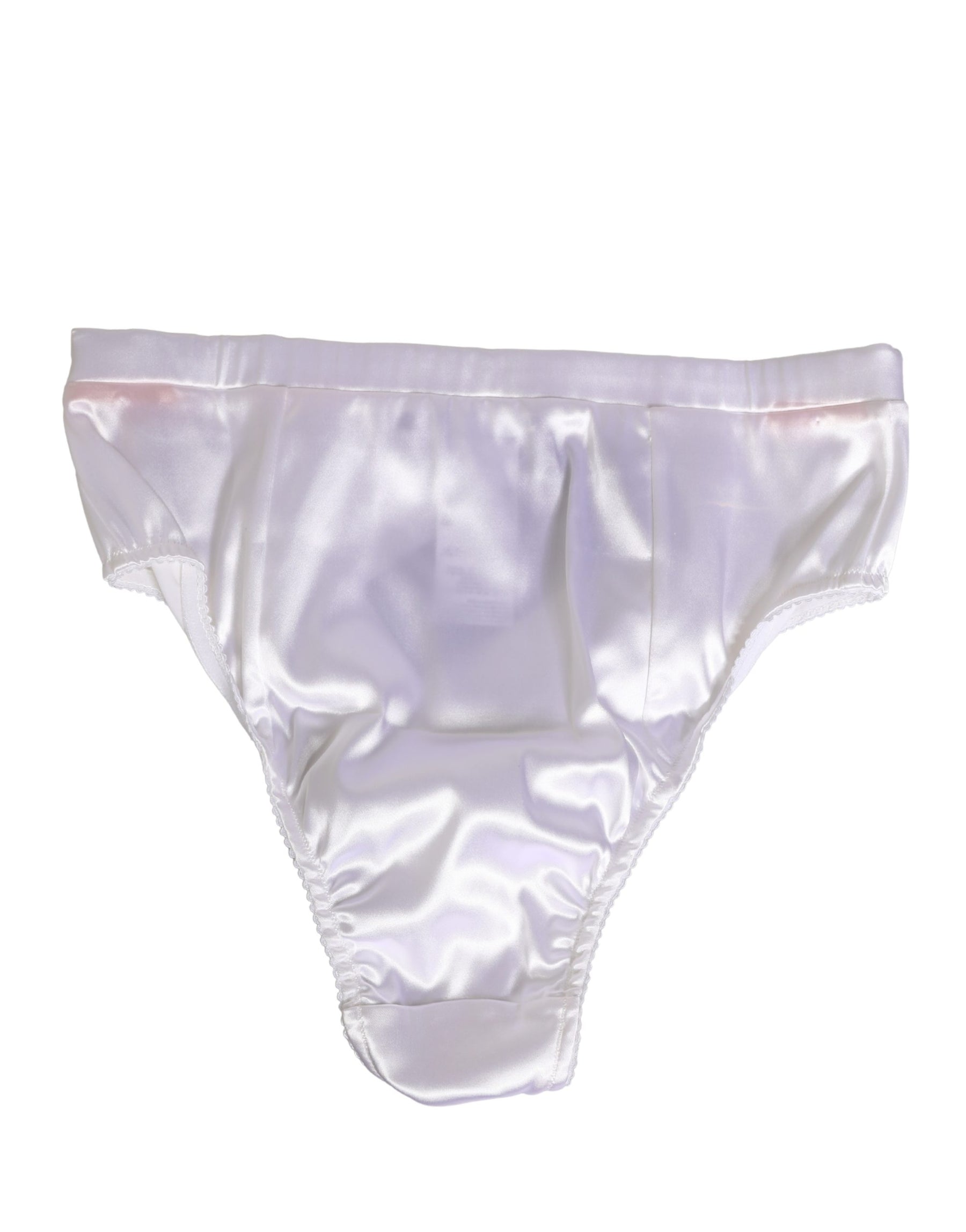Dolce & Gabbana White Silk Satin Lingerie Panty Brief Underwear | Regal Royce