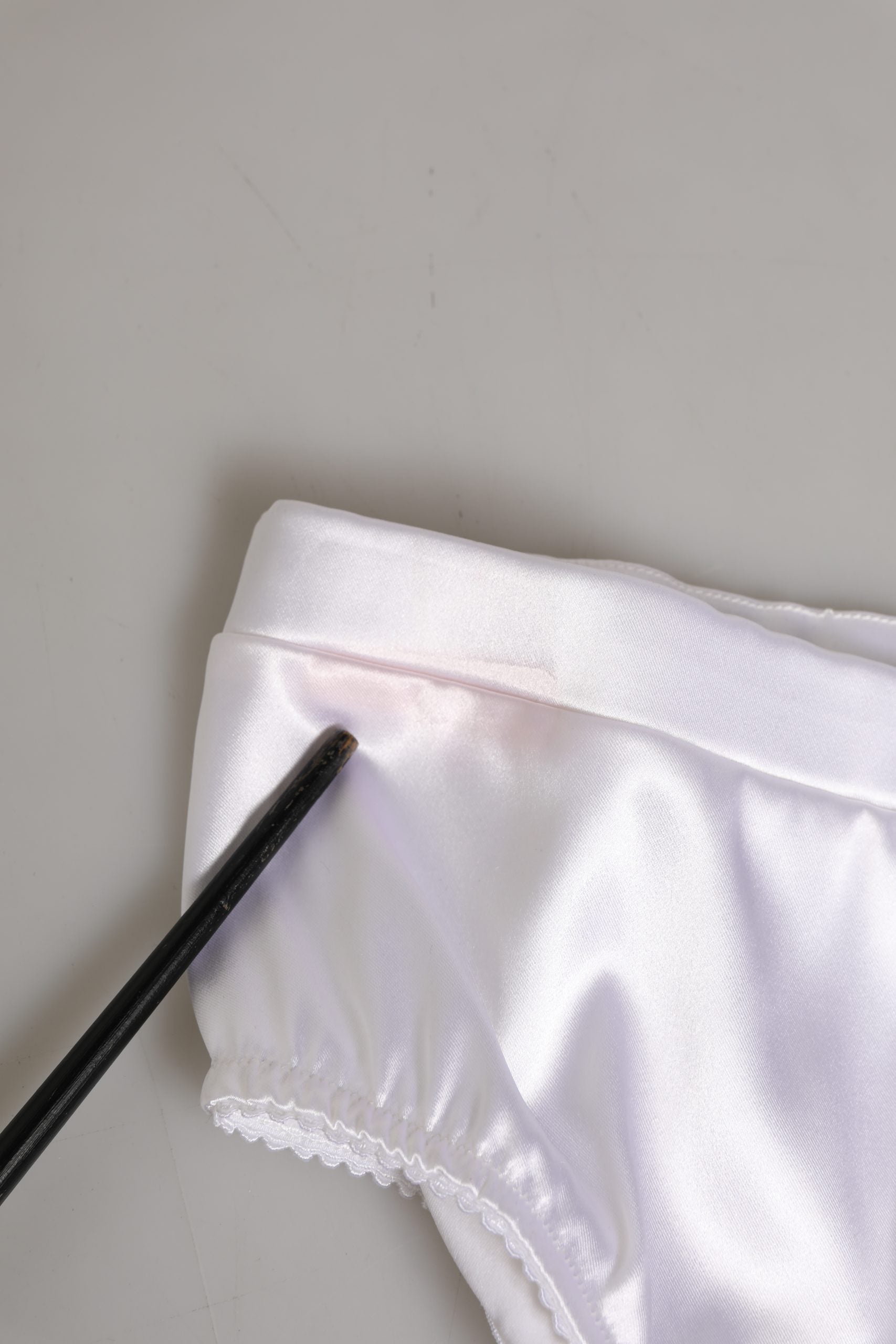 Dolce & Gabbana White Silk Satin Lingerie Panty Brief Underwear | Regal Royce