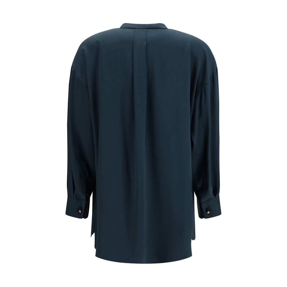 Giorgio Armani Blue Silk Blouse | Regal Royce