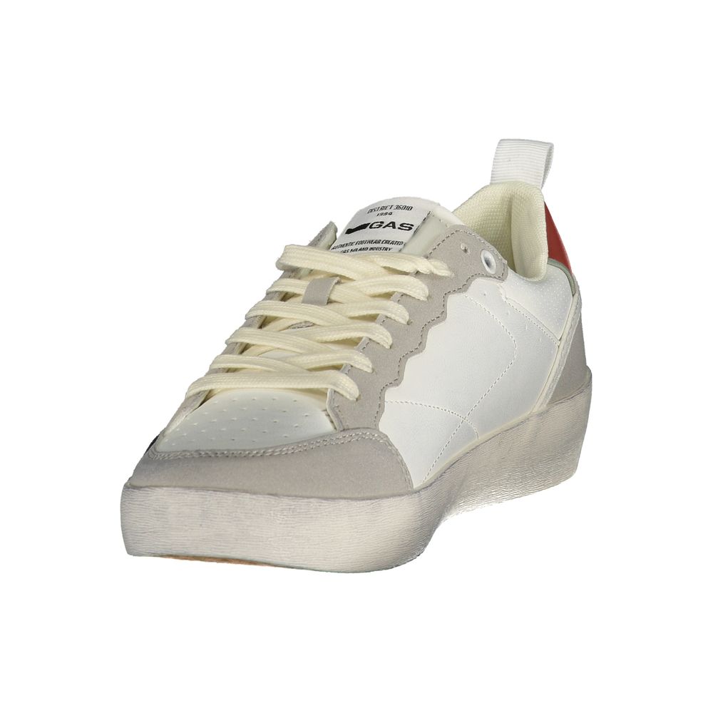 Gas White Polyurethane Men's Sneaker | Regal Royce