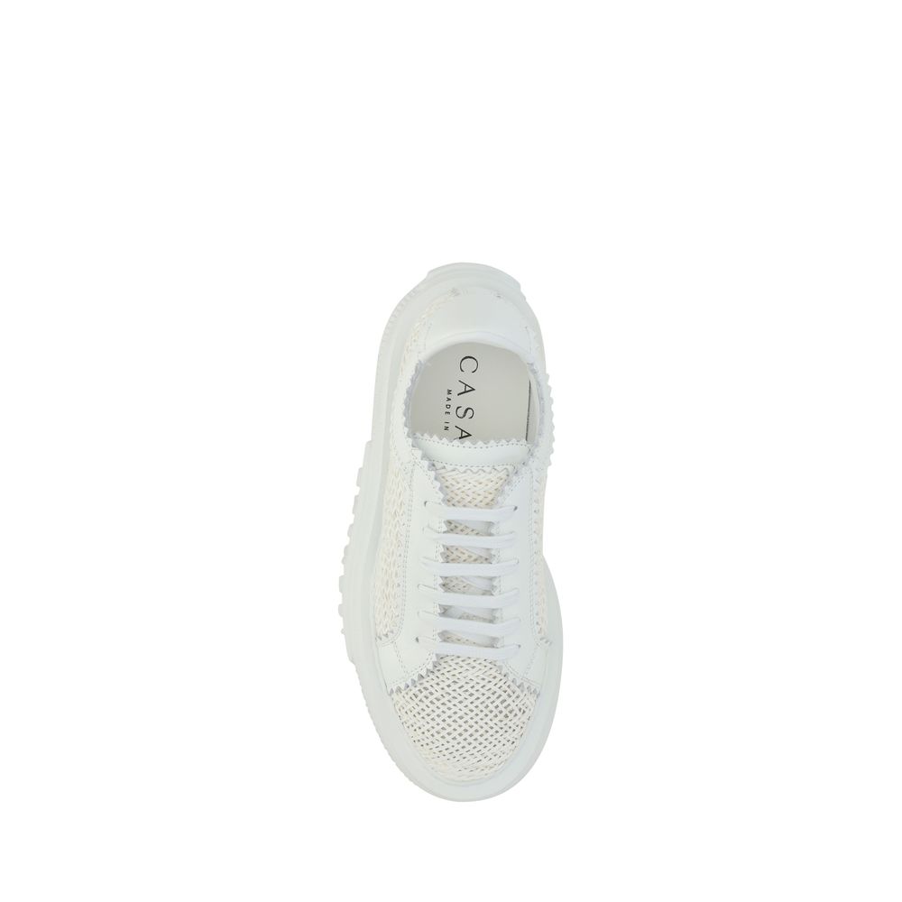 Casadei White Other Fibres Sneakers | Regal Royce