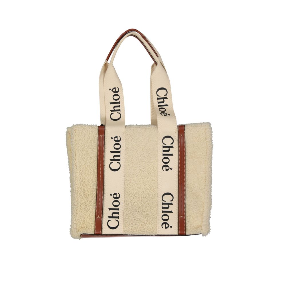 Chloé Beige Lamb Fur Tote Bag | Regal Royce