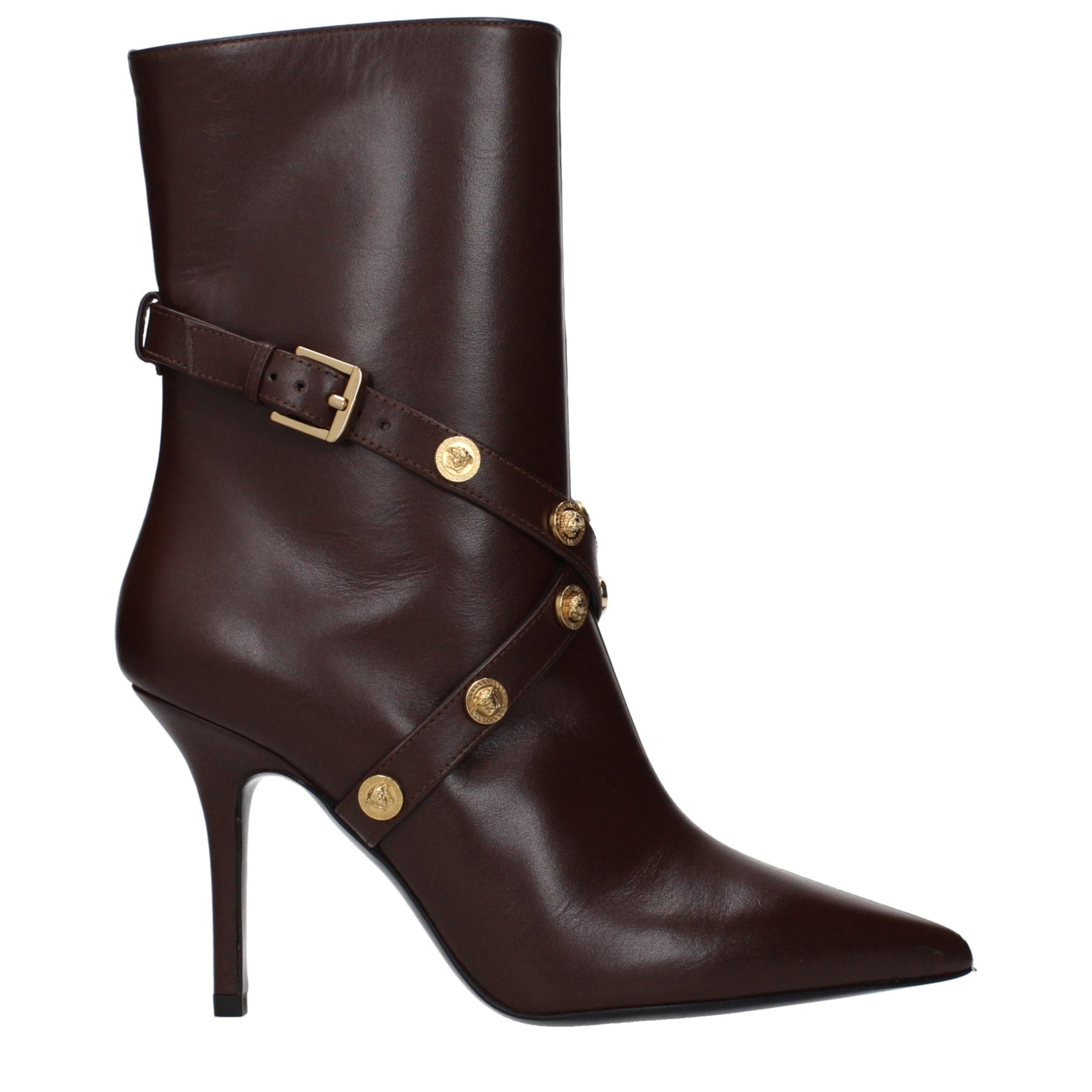 Versace Brown Leather Ankle Boots | Regal Royce