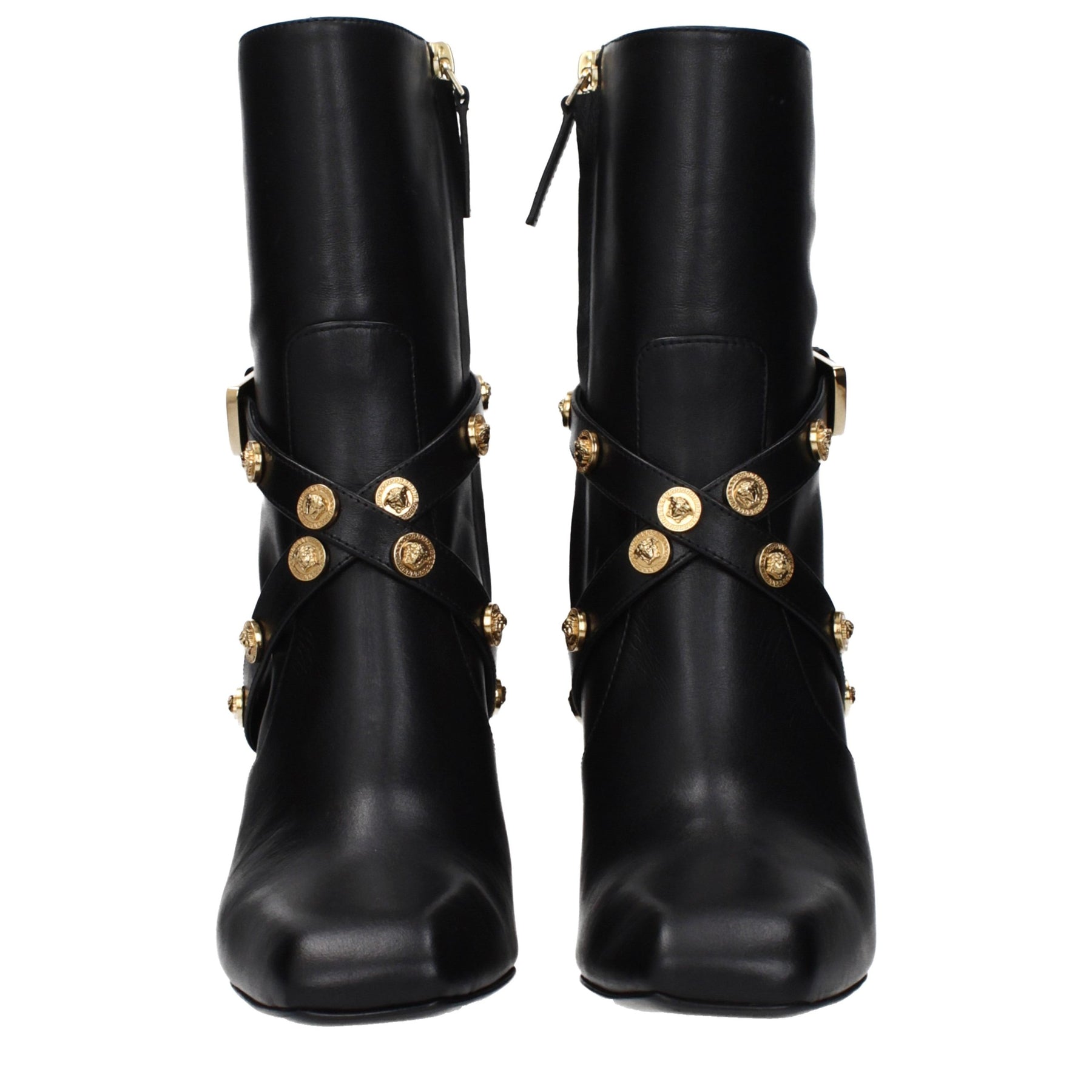 Versace Black Leather Ankle Boots | Regal Royce