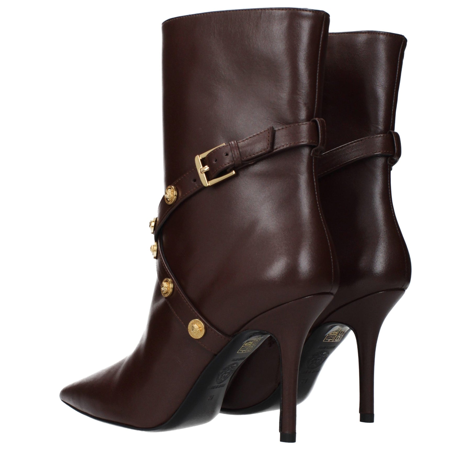 Versace Brown Leather Ankle Boots | Regal Royce