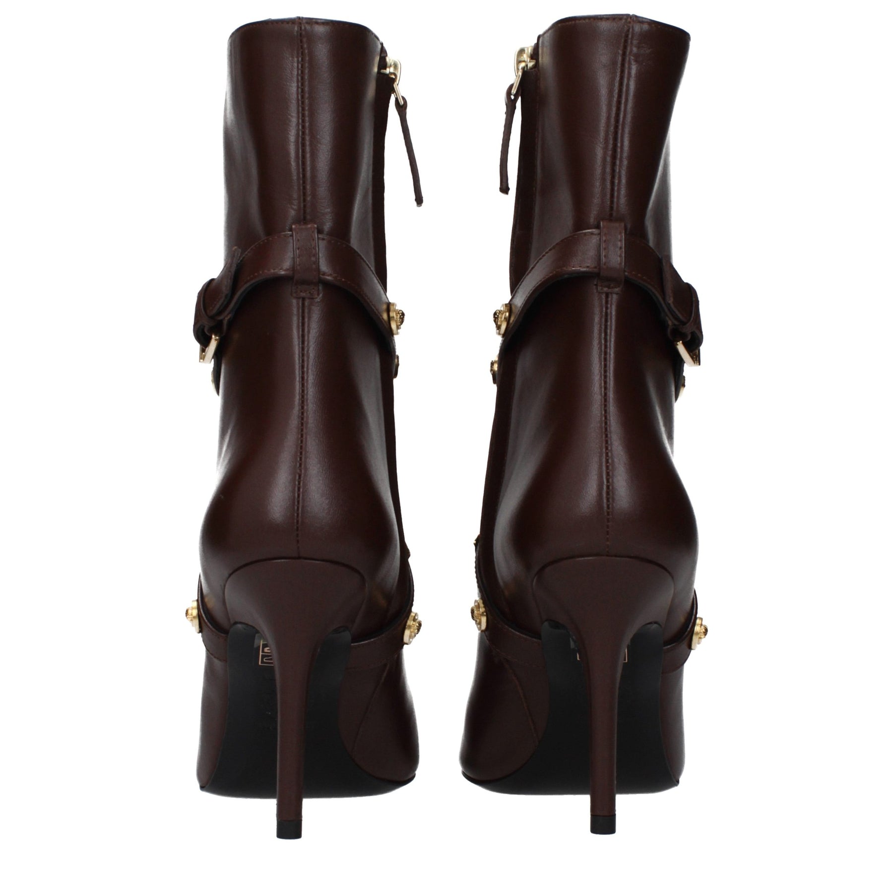 Versace Brown Leather Ankle Boots | Regal Royce