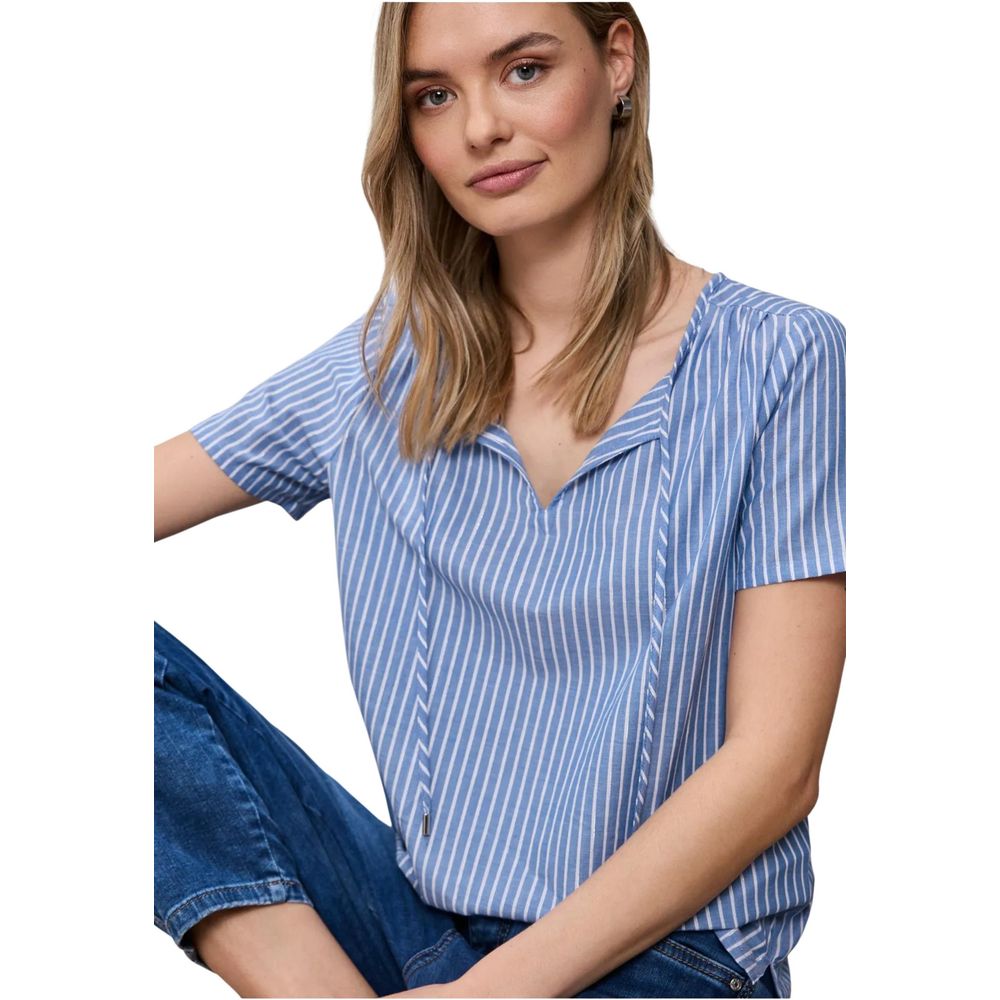 Street One Blue Cotton Blouse | Regal Royce