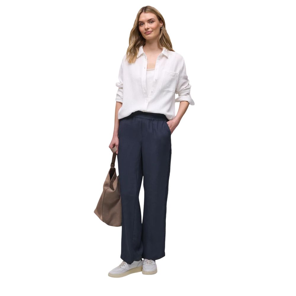 Street One Blue Modal Casual Pants | Regal Royce