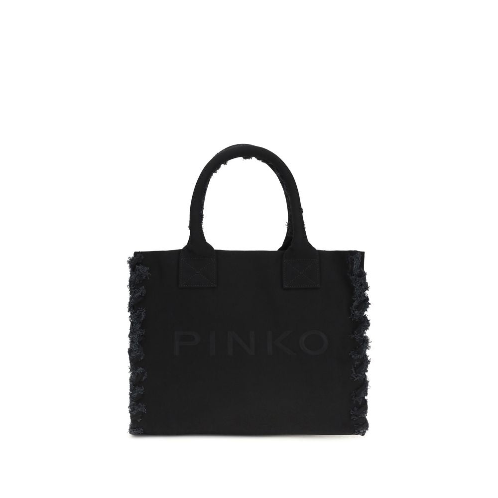 PINKO Black Cotton Shoulder Bag | Regal Royce