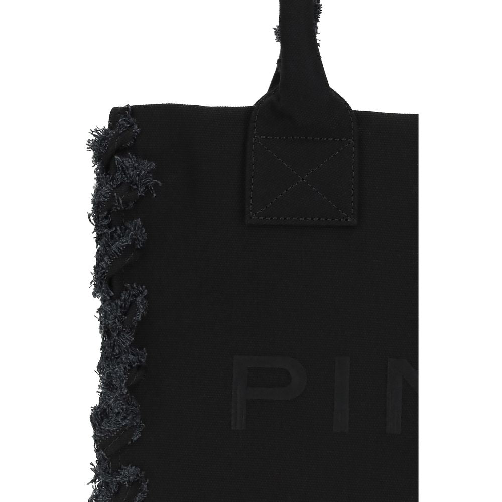 PINKO Black Cotton Shoulder Bag | Regal Royce