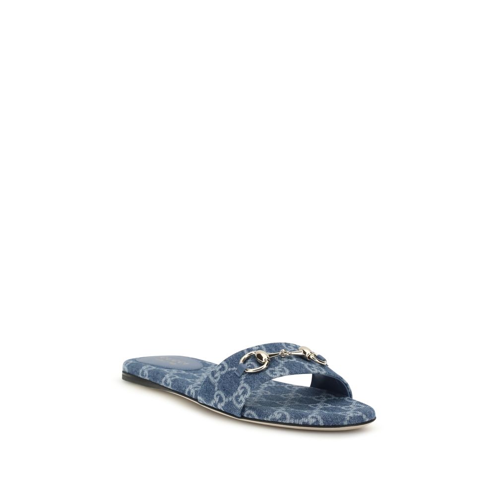 Gucci Blue Cotton Sandals | Regal Royce