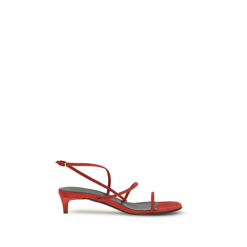 Khaite Multicolor Calf Leather Bos Taurus Stiletto Heel Sandals | Regal Royce