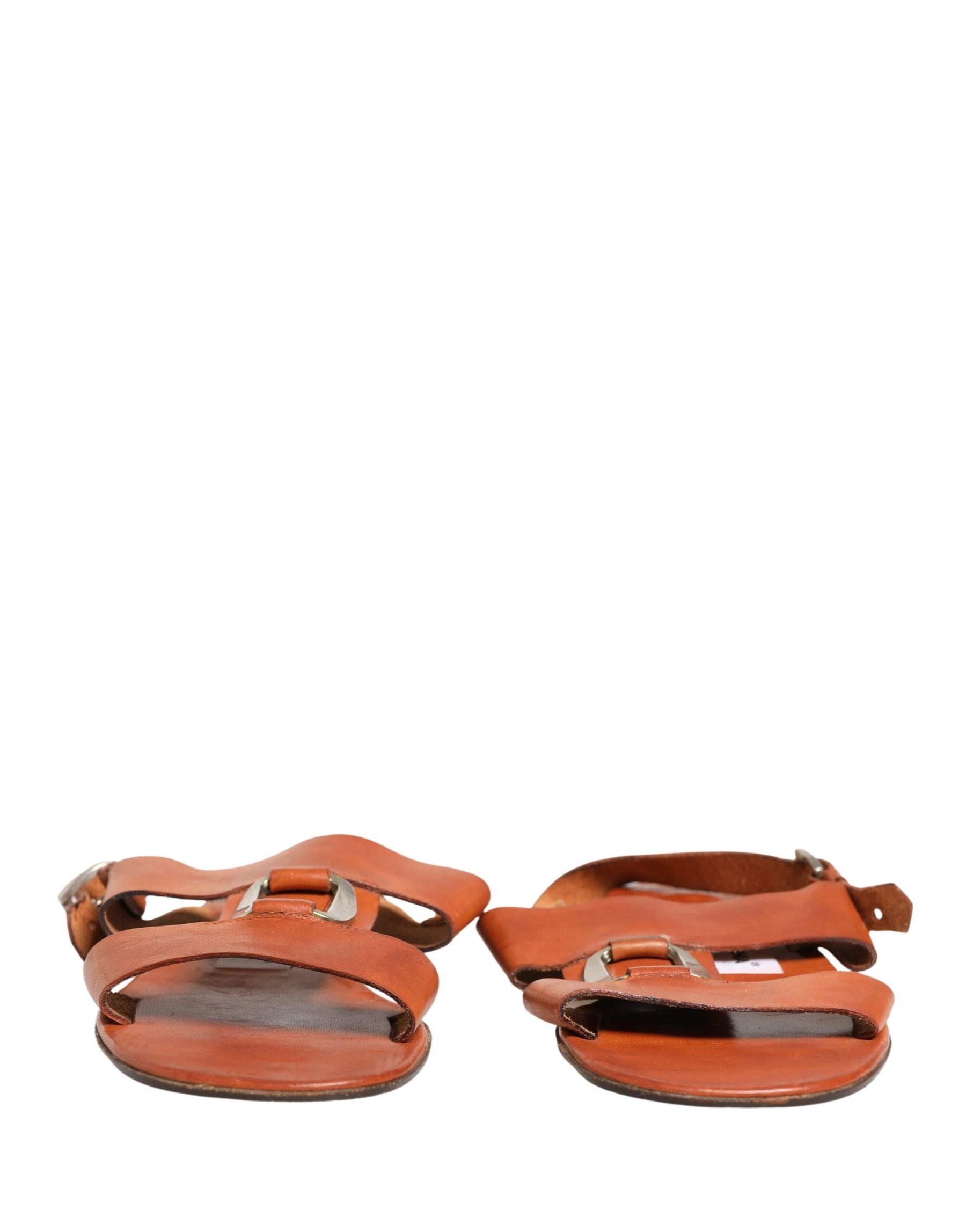 Dolce & Gabbana Brown Leather Flat Sandals Shoes | Regal Royce