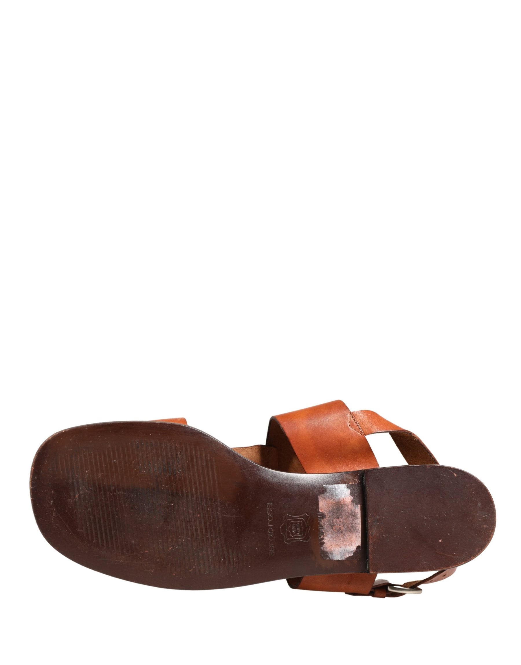 Dolce & Gabbana Brown Leather Flat Sandals Shoes | Regal Royce