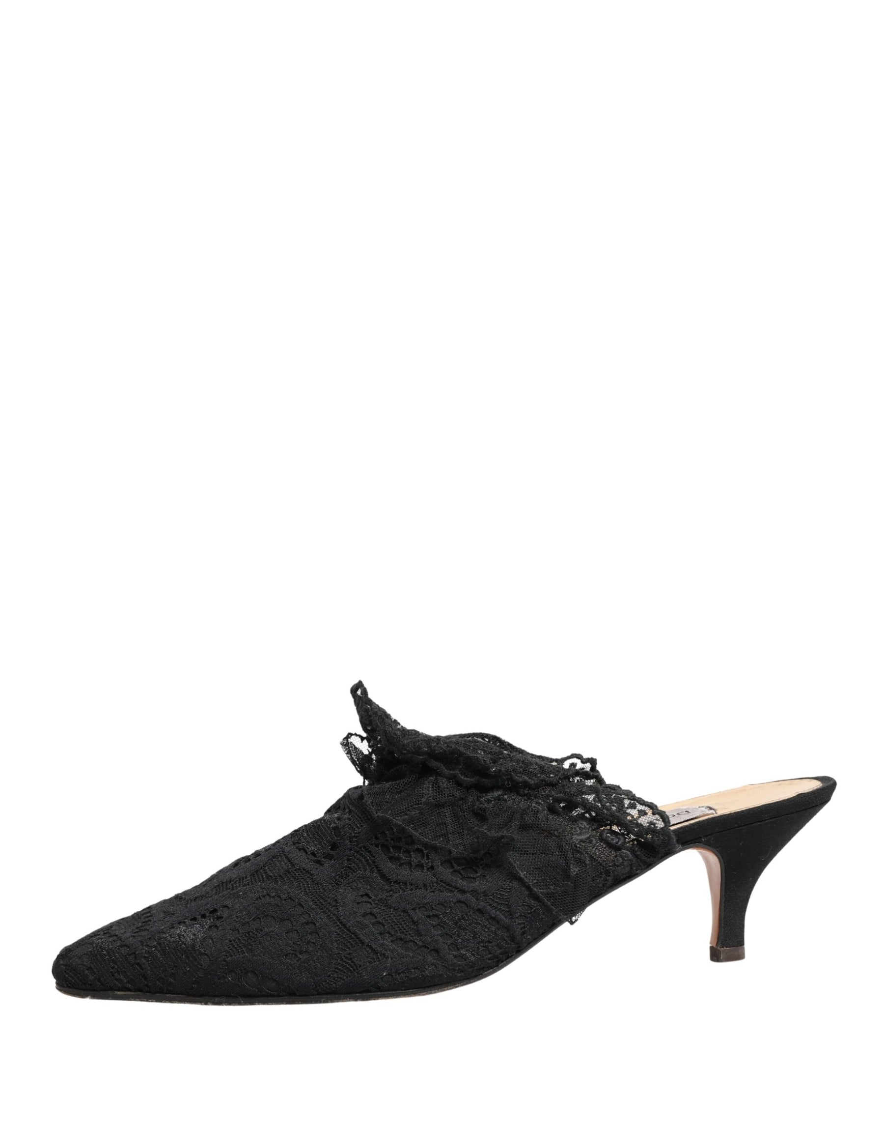 Dolce & Gabbana Black Lace Heels Sandals Shoes | Regal Royce