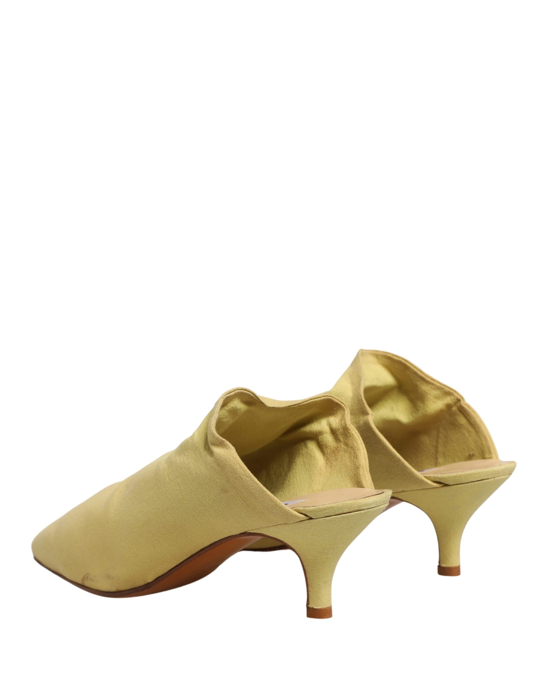 Dolce & Gabbana Yellow Suede Heel Mule Shoes | Regal Royce