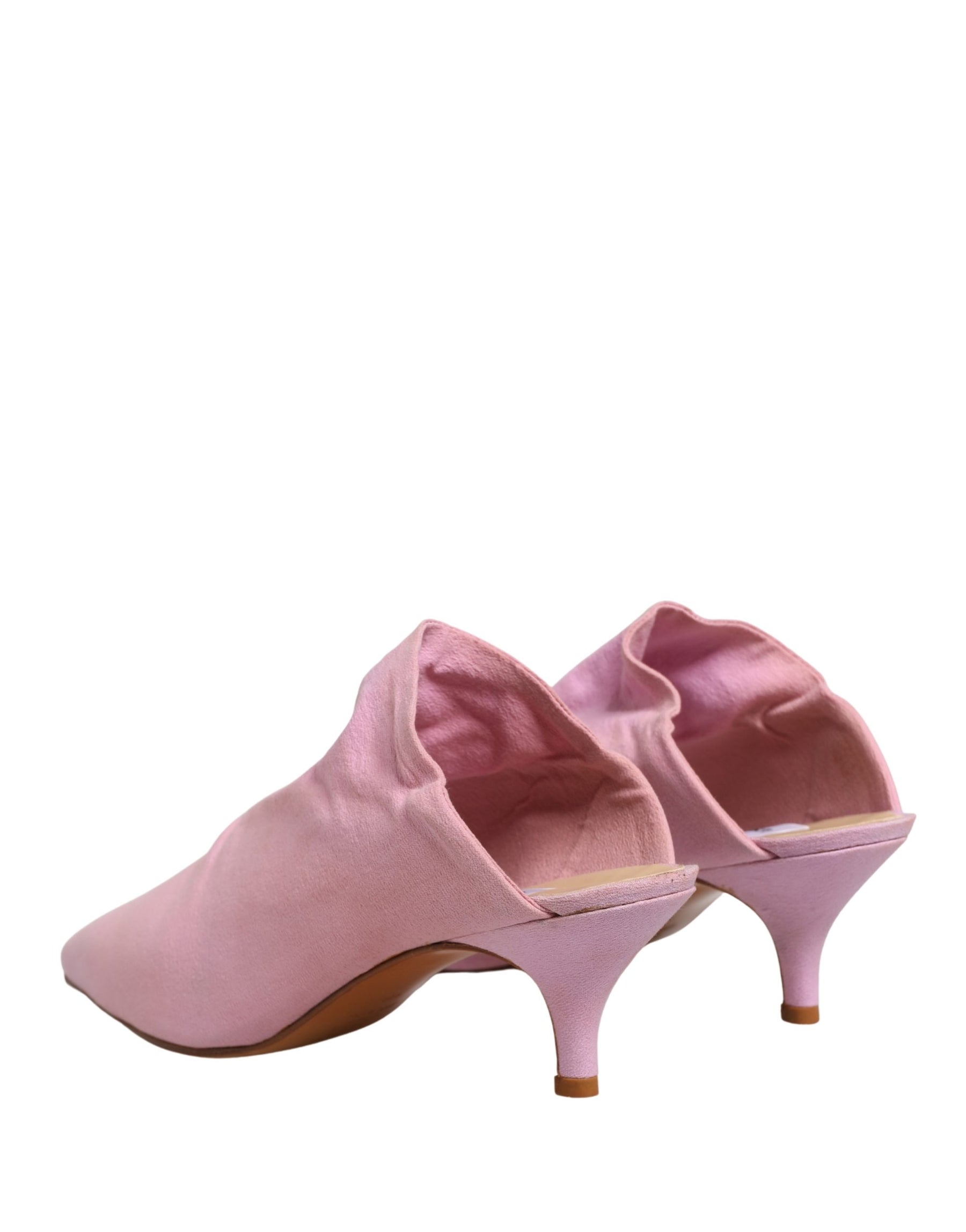 Dolce & Gabbana Pink Suede Heel Mule Shoes | Regal Royce