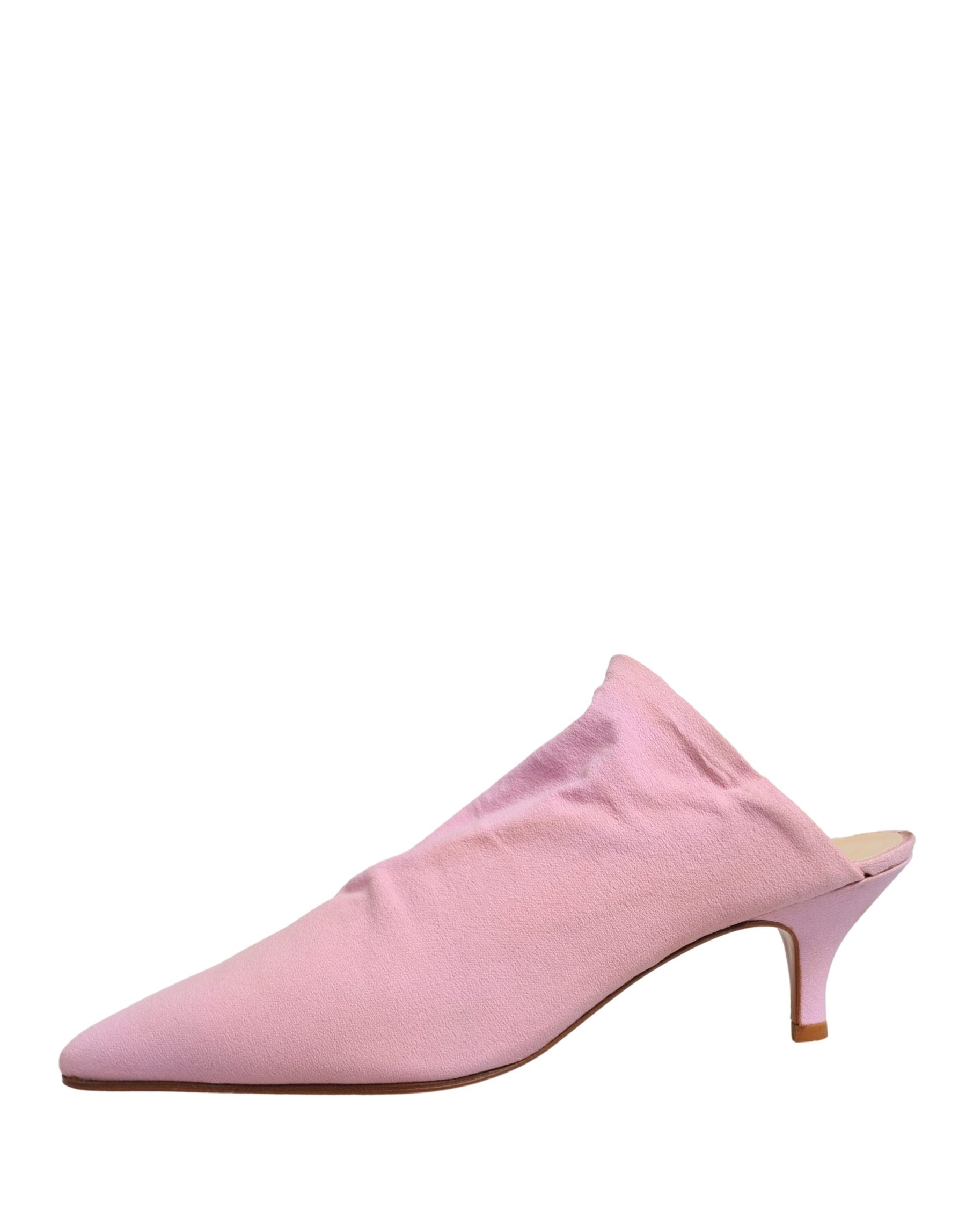 Dolce & Gabbana Pink Suede Heel Mule Shoes | Regal Royce
