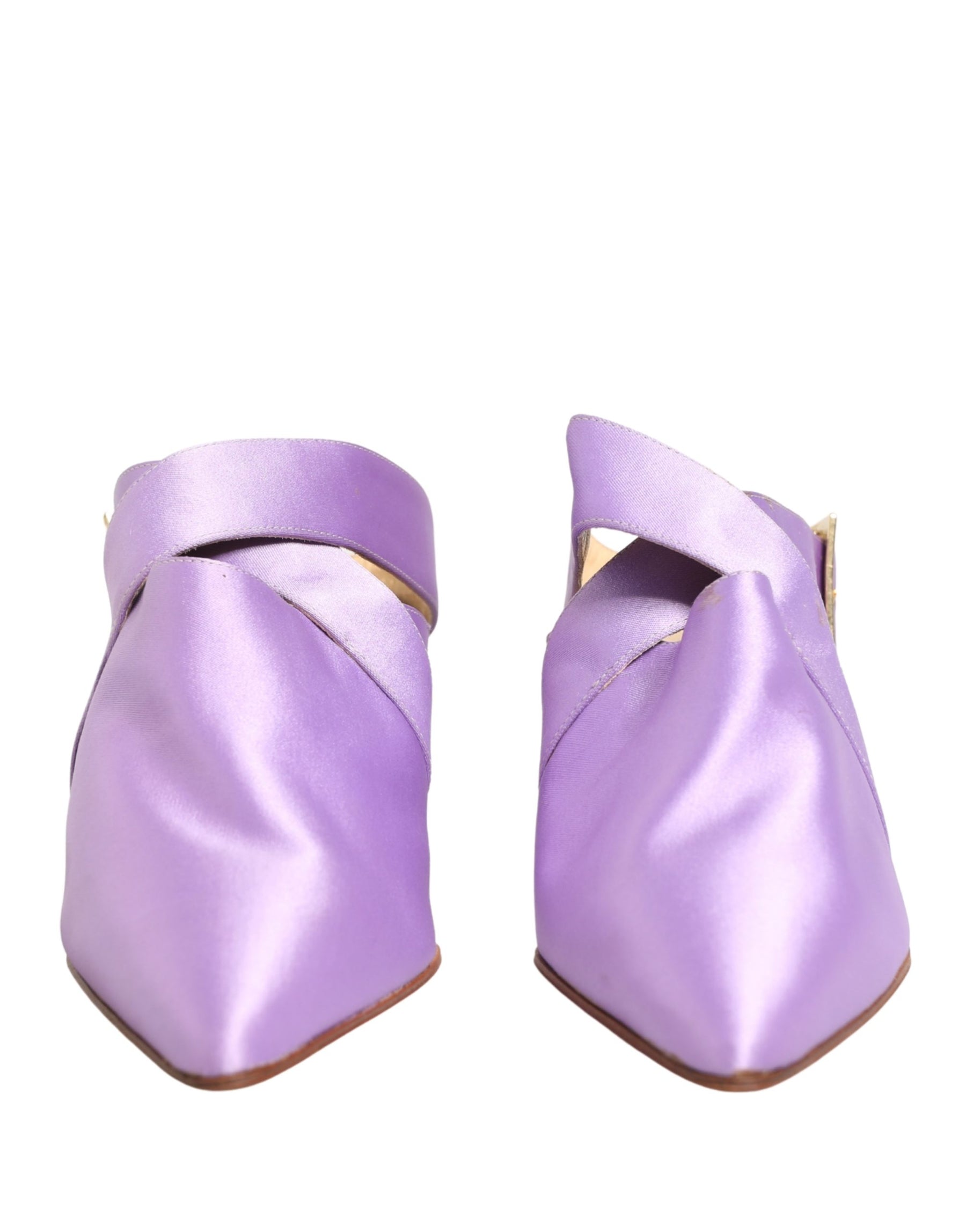 Dolce & Gabbana Purple Satin Sandals Shoes | Regal Royce