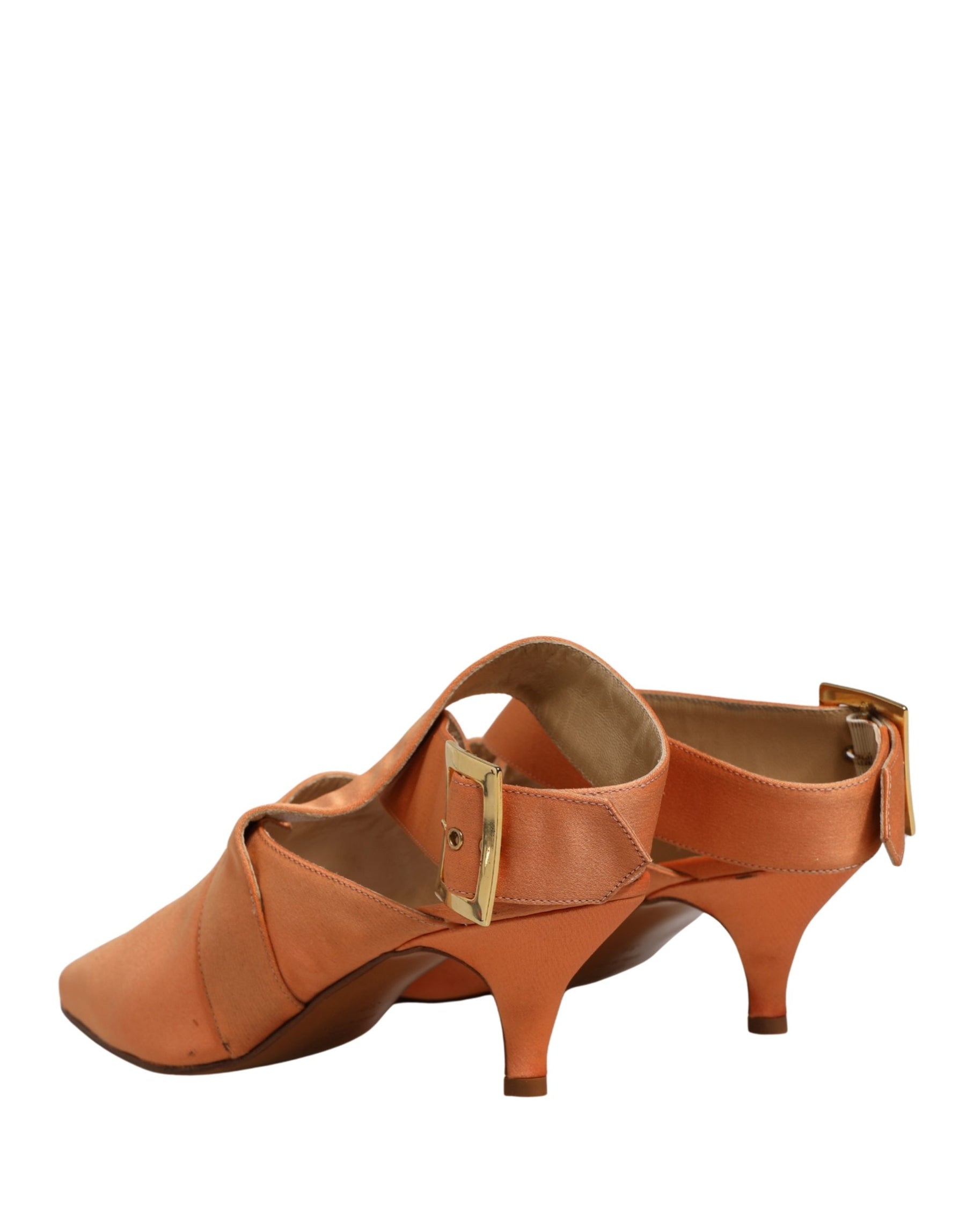 Dolce & Gabbana Orange Satin Sandals Shoes | Regal Royce