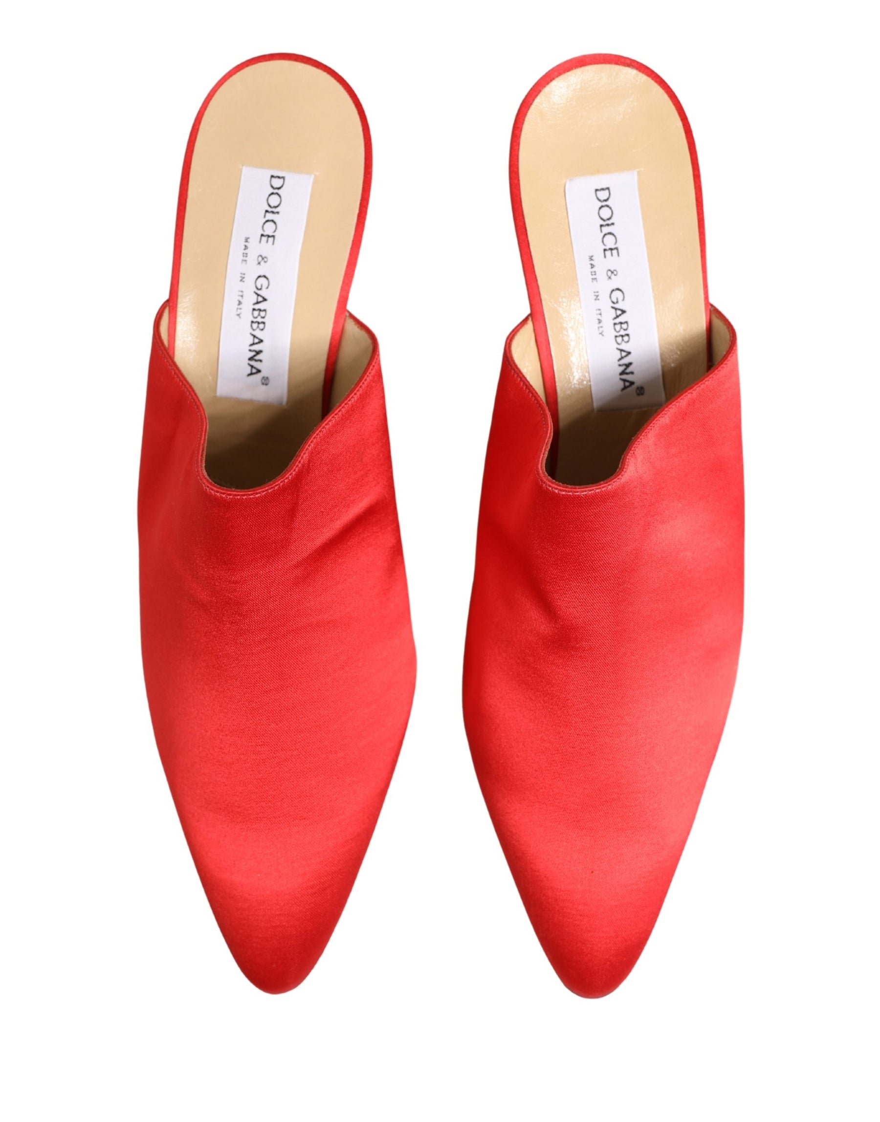 Dolce & Gabbana Red Suede Heel Mule Shoes | Regal Royce