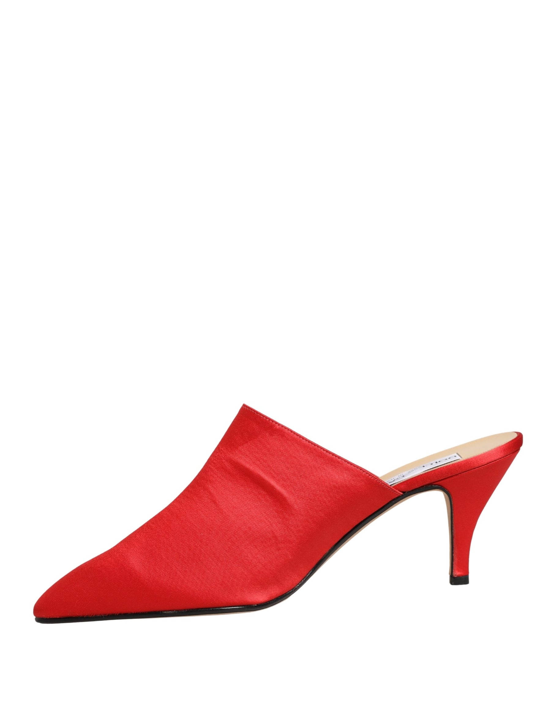 Dolce & Gabbana Red Suede Heel Mule Shoes | Regal Royce