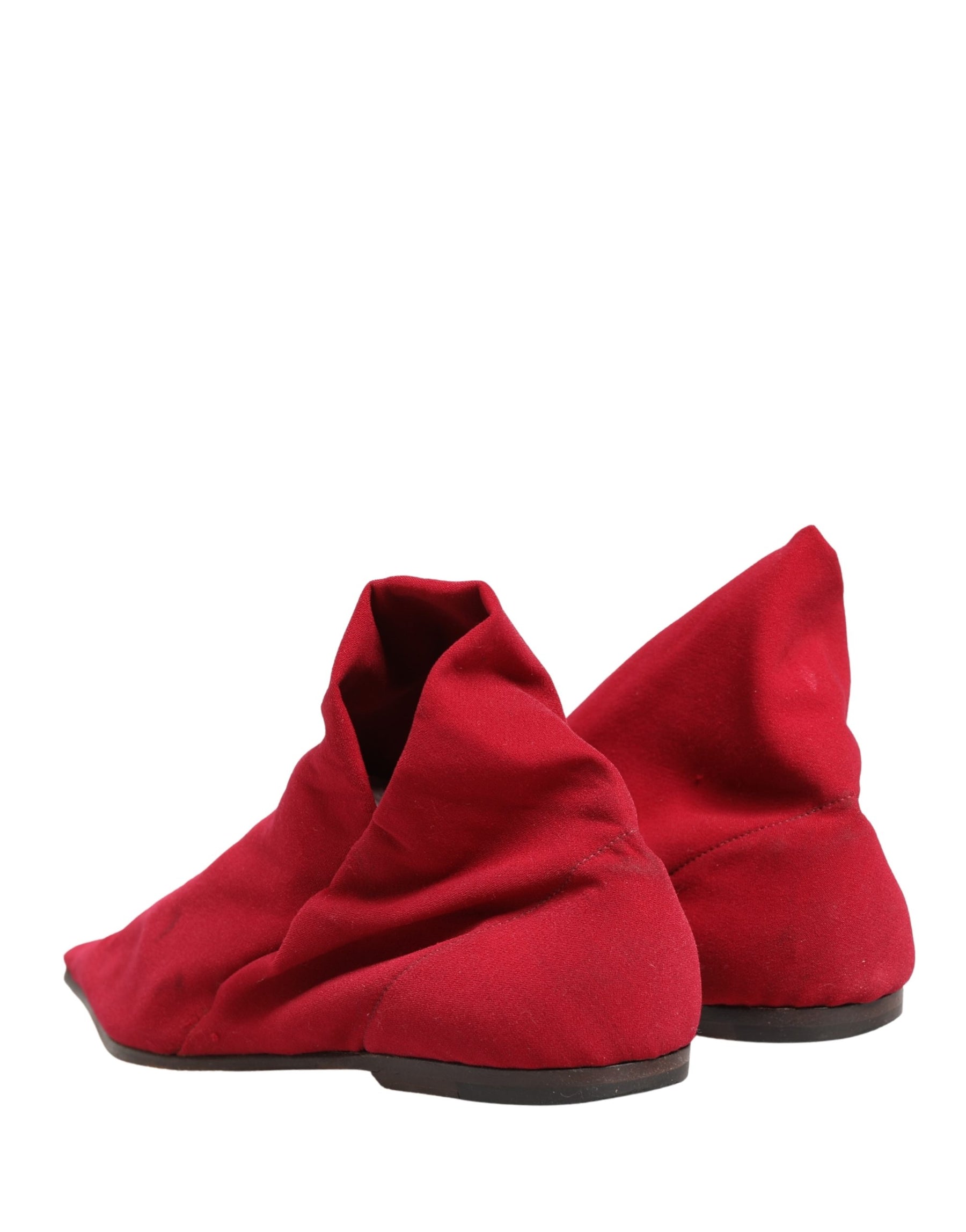 Dolce & Gabbana Red Suede Ankle Boots Shoes | Regal Royce