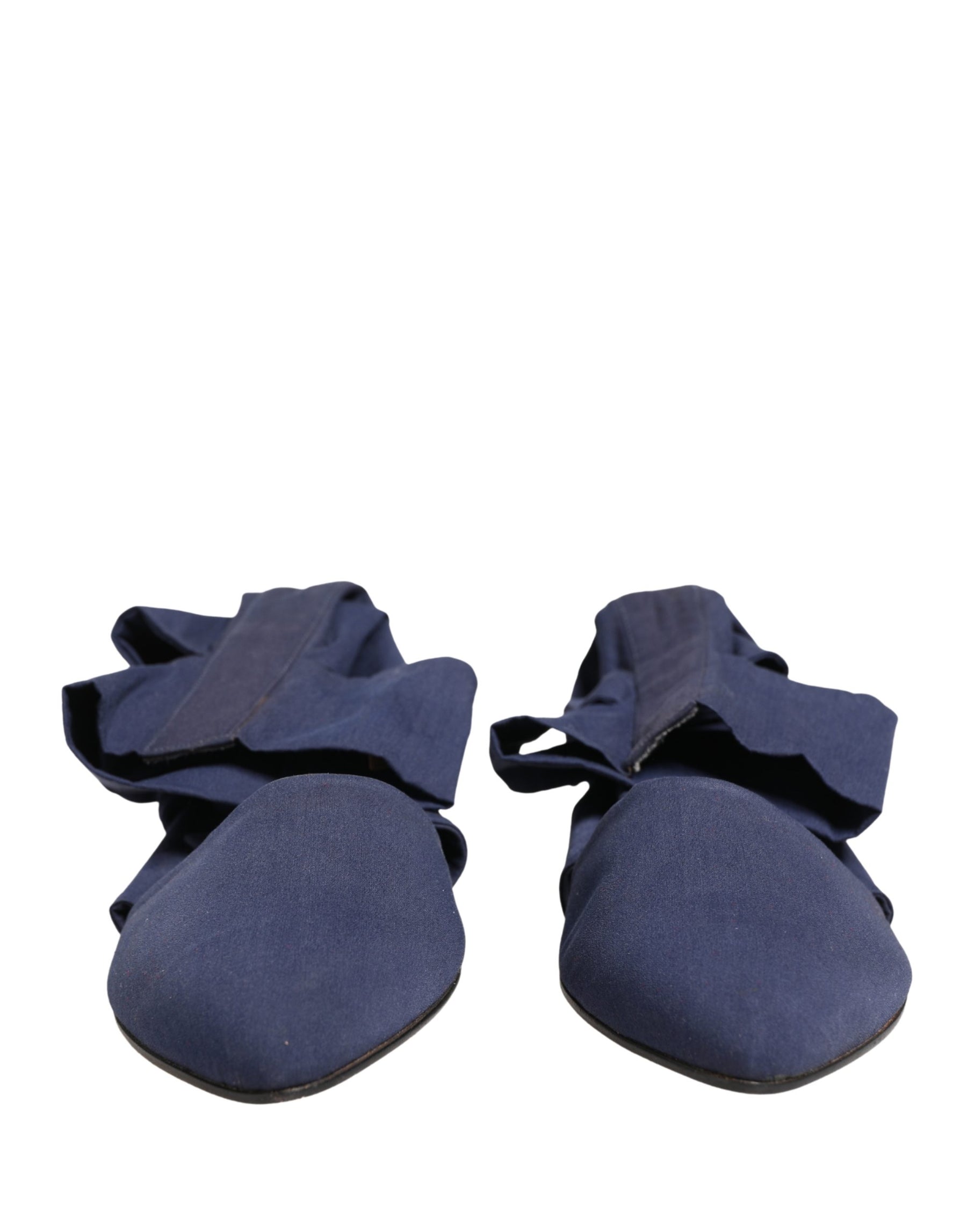 Dolce & Gabbana Blue Cotton Ankle Boots Shoes | Regal Royce
