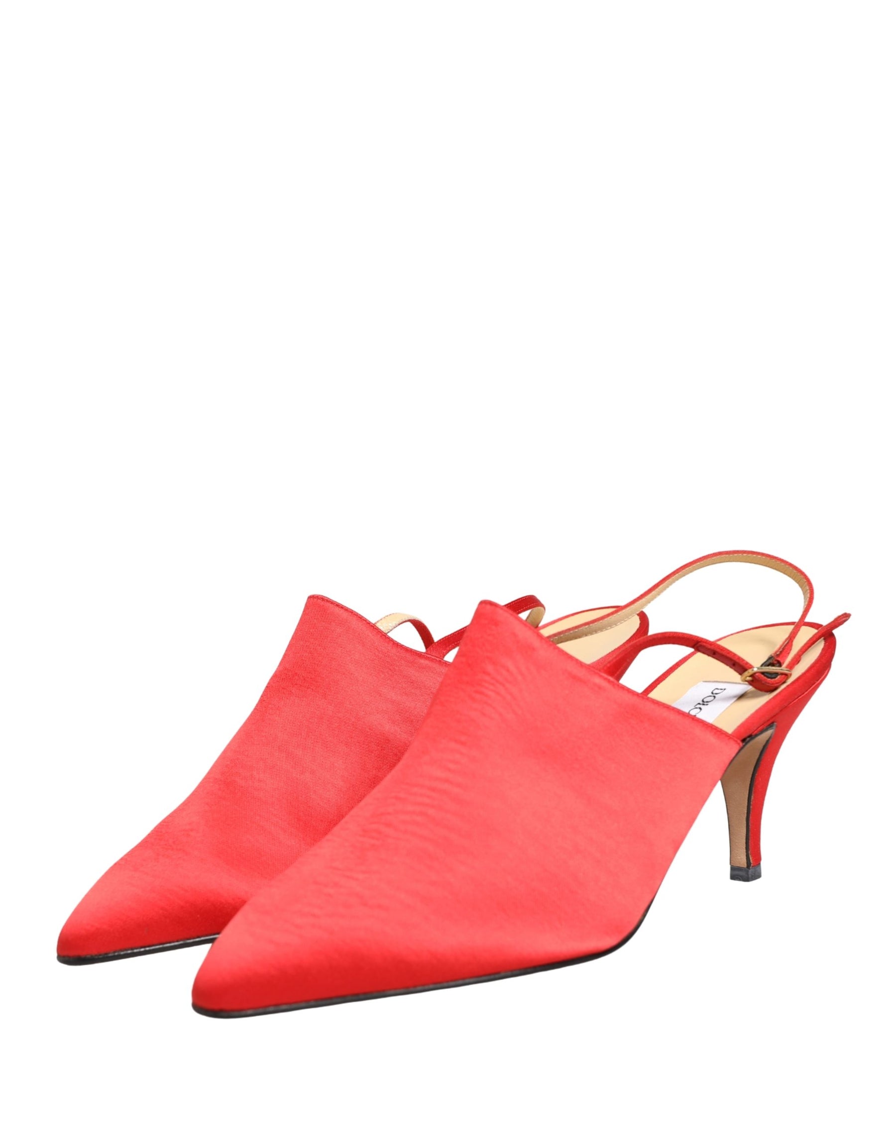 Dolce & Gabbana Red Suede Heel Slingback Shoes | Regal Royce