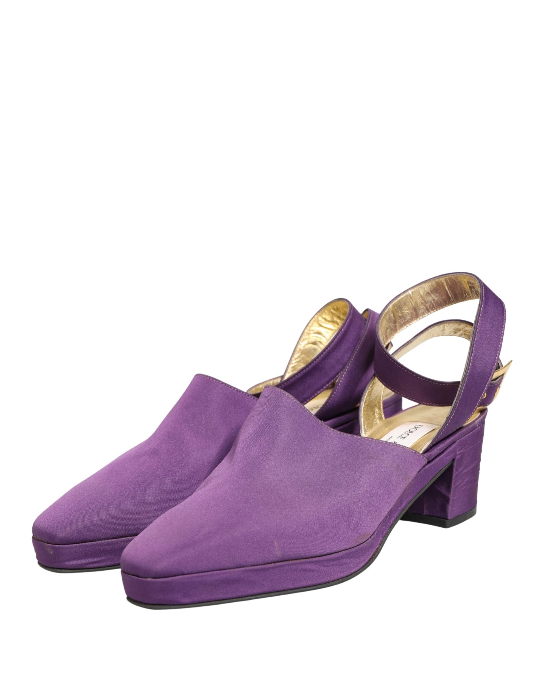 Dolce & Gabbana Purple Suede Sandals Shoes | Regal Royce
