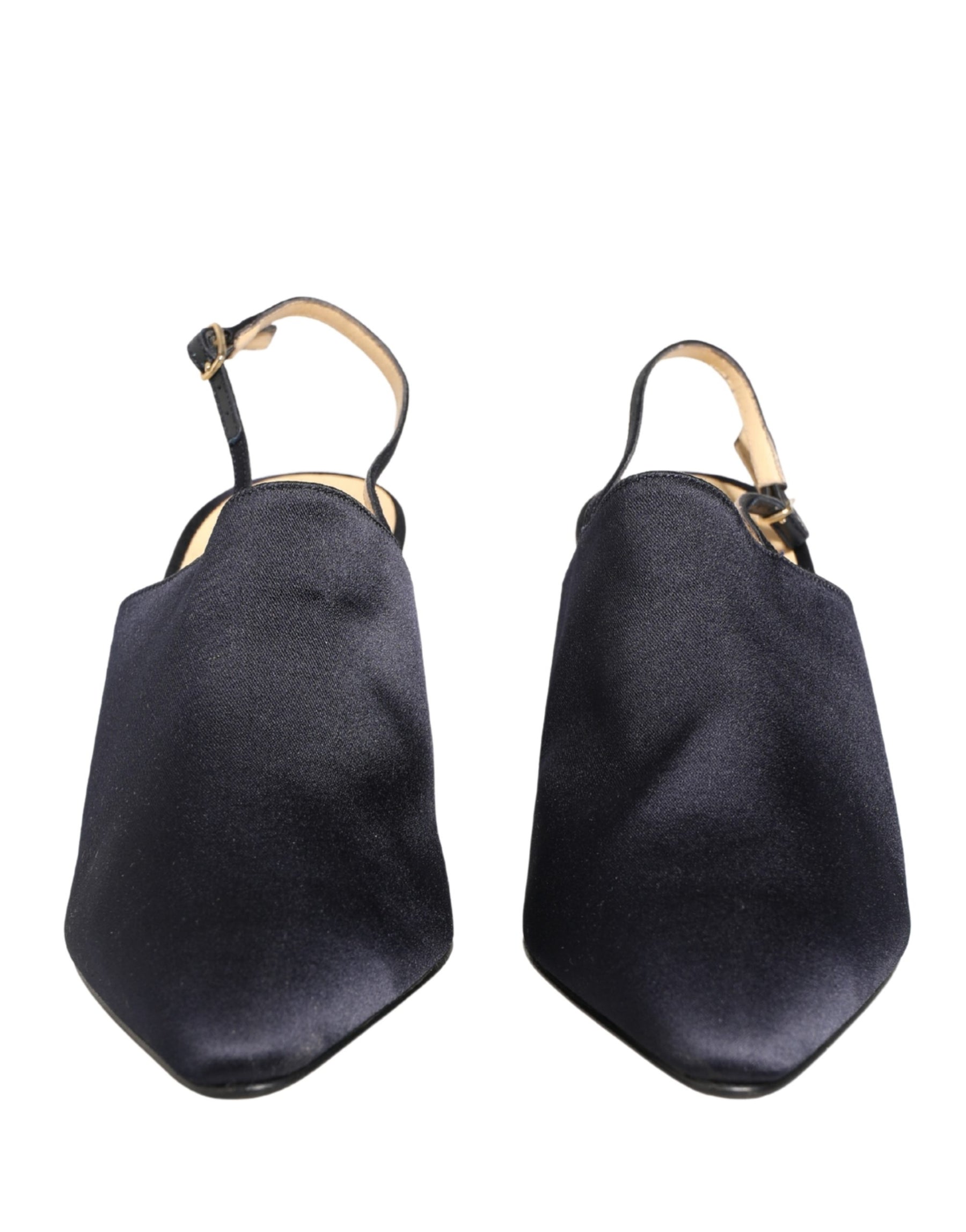 Dolce & Gabbana Black Suede Heels Slingbacks Shoes | Regal Royce