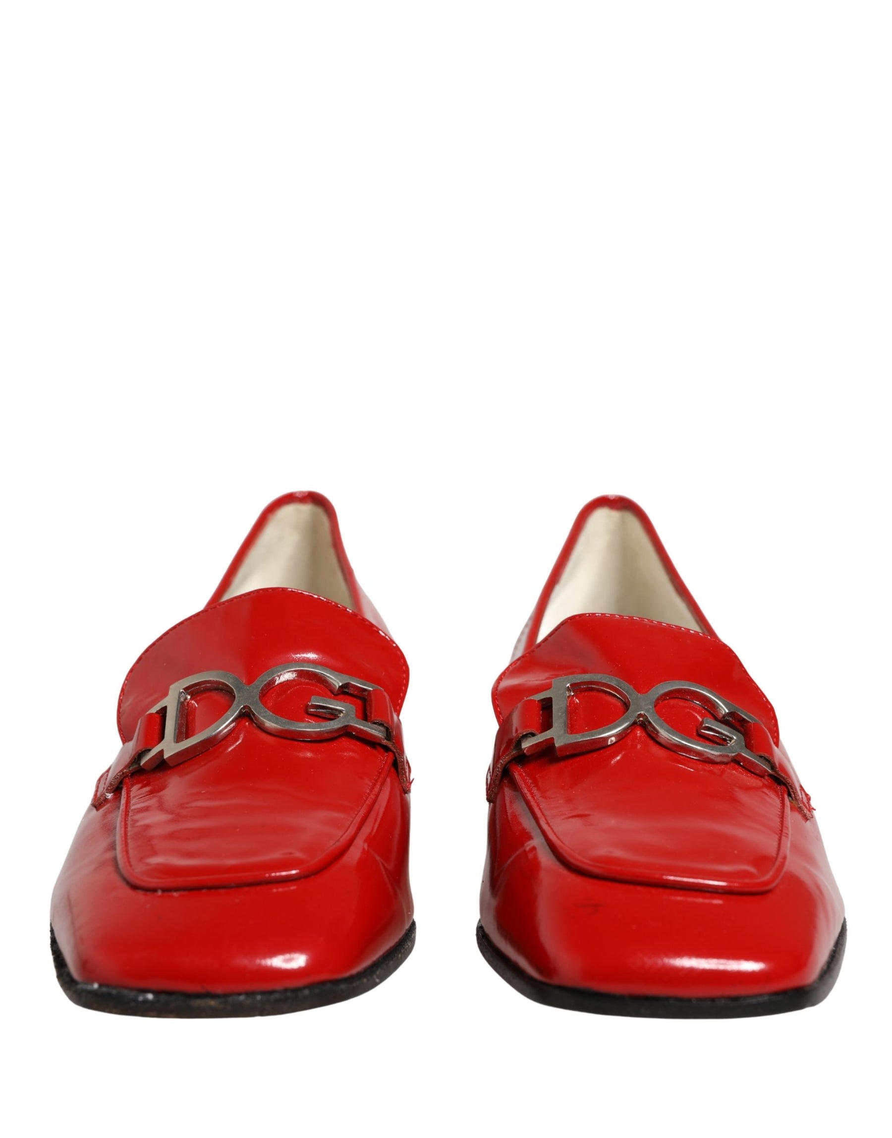 Dolce & Gabbana Red Patent Leather Moccasin Slip On Shoes | Regal Royce