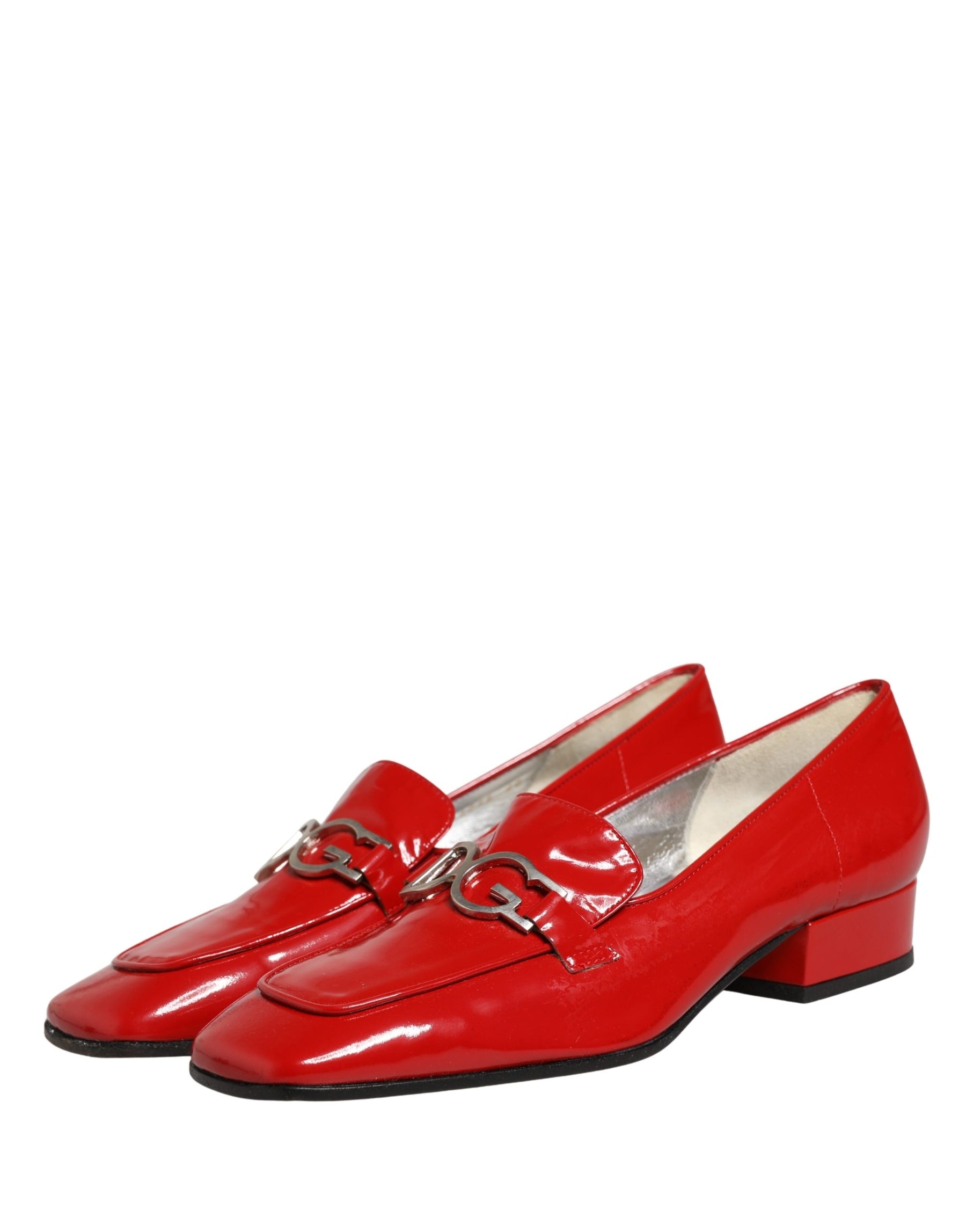 Dolce & Gabbana Red Patent Leather Moccasin Slip On Shoes | Regal Royce