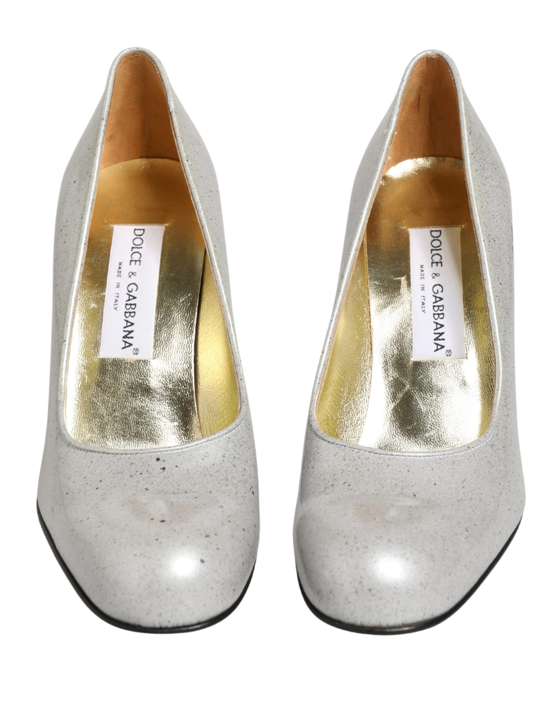 Dolce & Gabbana White Leather High Heels Women Pumps Shoes | Regal Royce