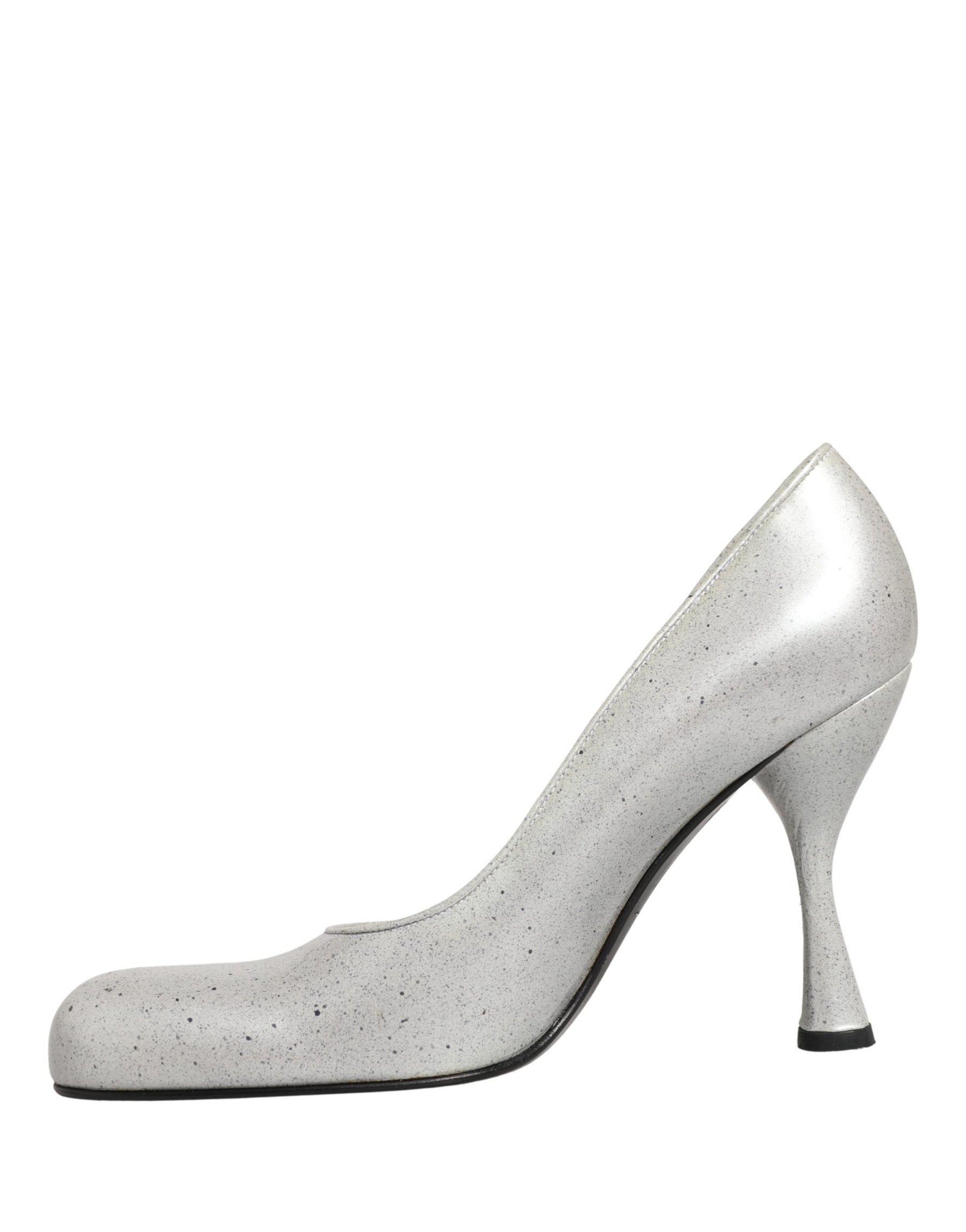 Dolce & Gabbana White Leather High Heels Women Pumps Shoes | Regal Royce