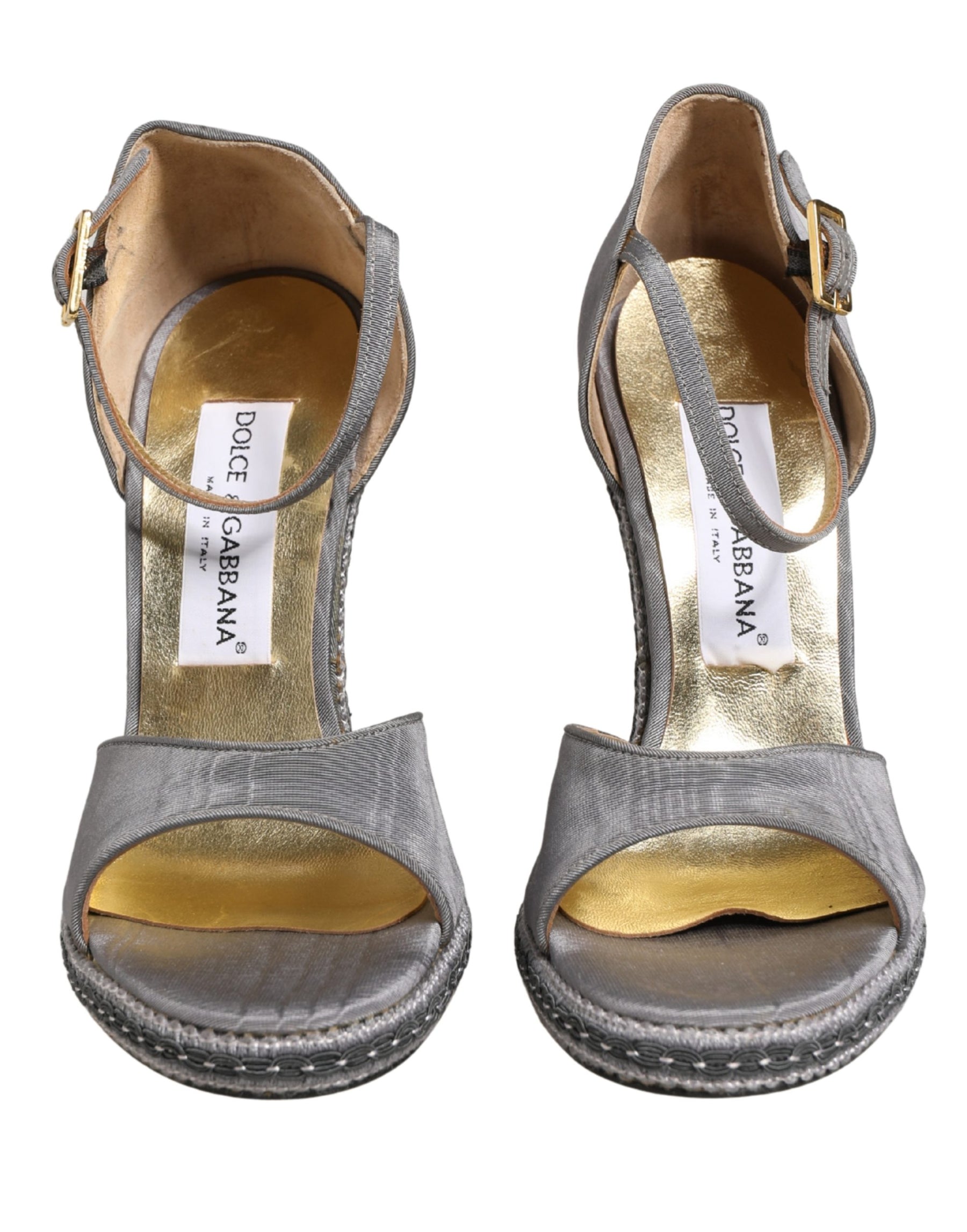 Dolce & Gabbana Gray High Heeled Sandals Ankle Strap Shoes | Regal Royce