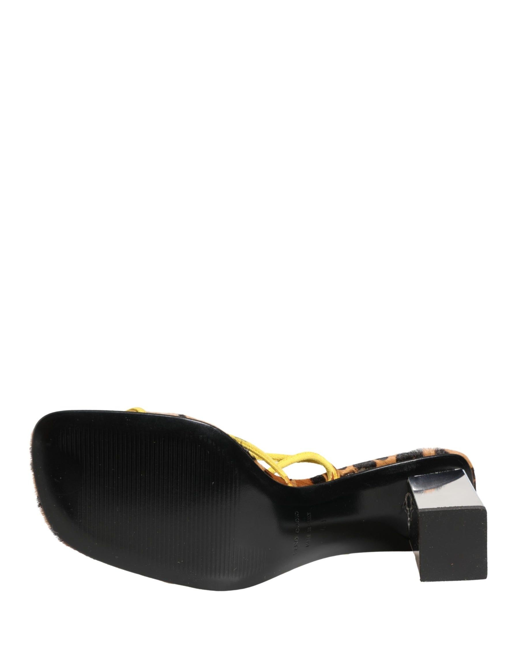 Dolce & Gabbana Multicolor Leather Block Heels Sandals Shoes | Regal Royce