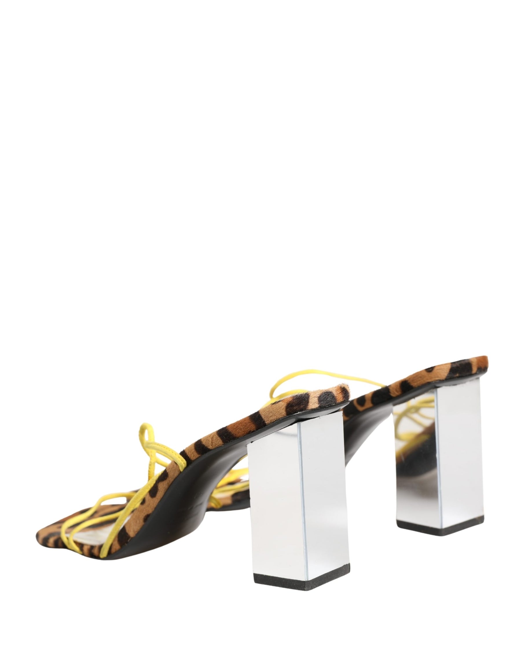 Dolce & Gabbana Multicolor Leather Block Heels Sandals Shoes | Regal Royce