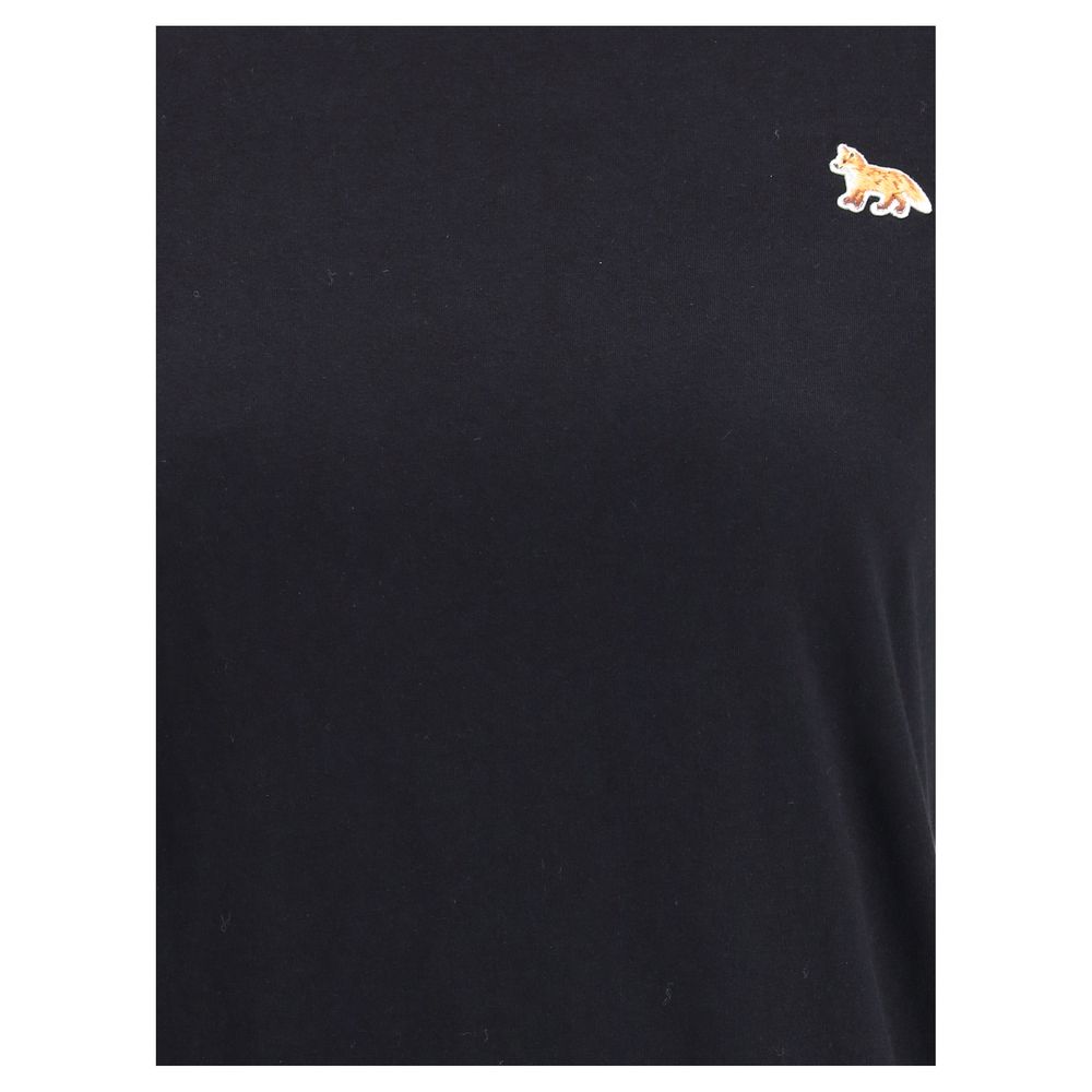 Maison Kitsuné Black Cotton T-Shirt | Regal Royce