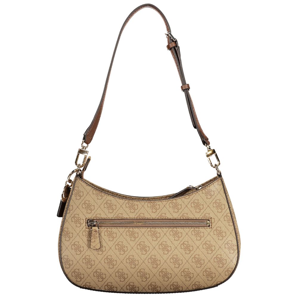 Guess Jeans Beige Polyurethane Women Handbag | Regal Royce