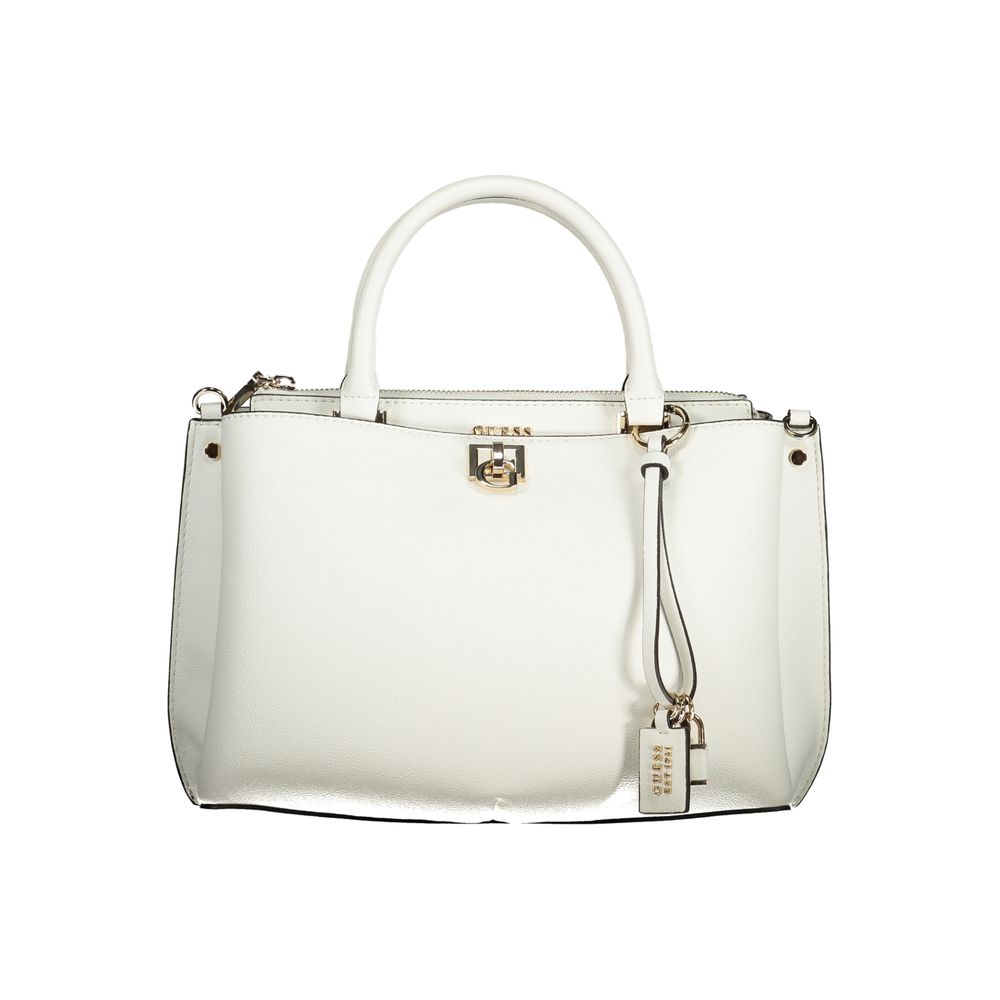 Guess Jeans White Polyurethane Women Handbag | Regal Royce